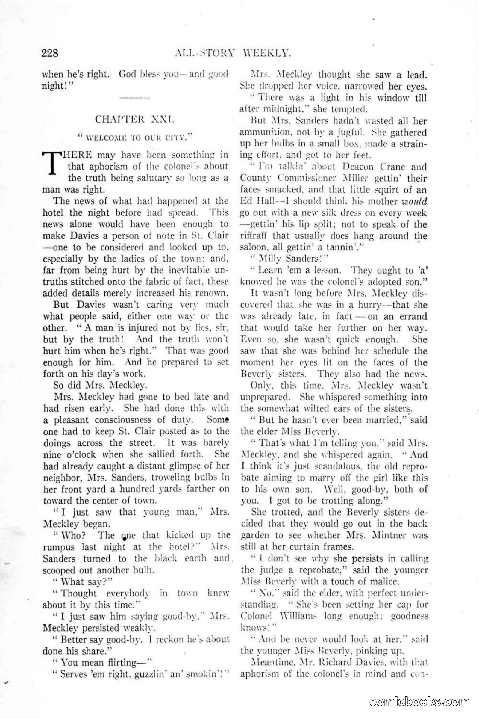 All Story Magazine, January 25, 1919 — page 62 of 188