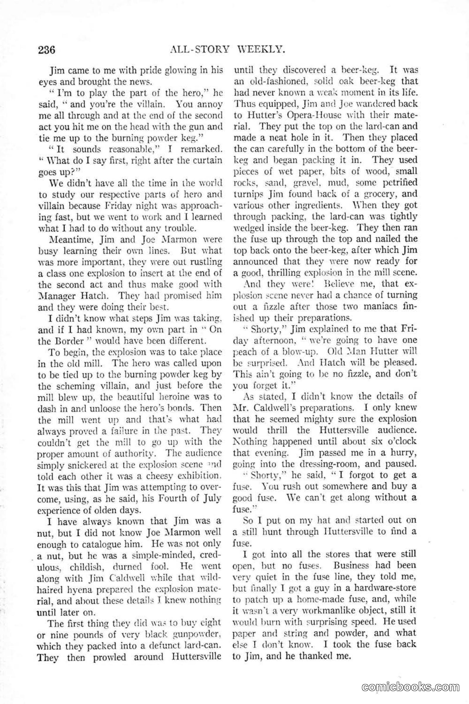 All Story Magazine, January 25, 1919 — page 70 of 188
