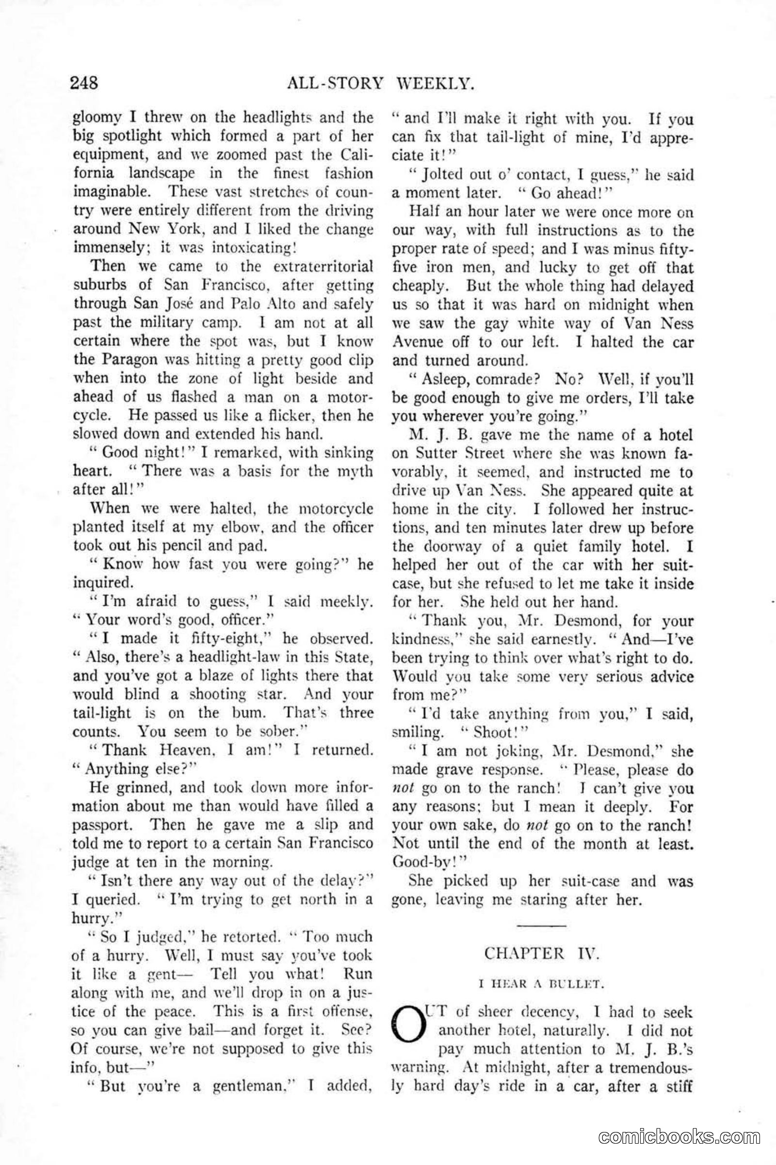 All Story Magazine, January 25, 1919 — page 82 of 188
