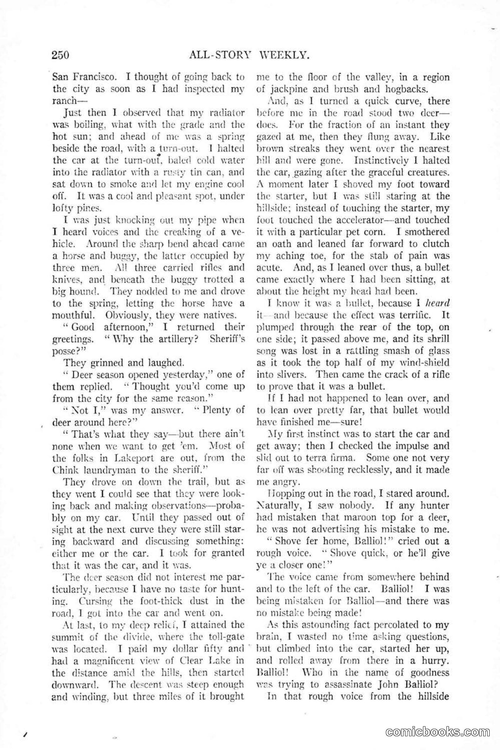 All Story Magazine, January 25, 1919 — page 84 of 188