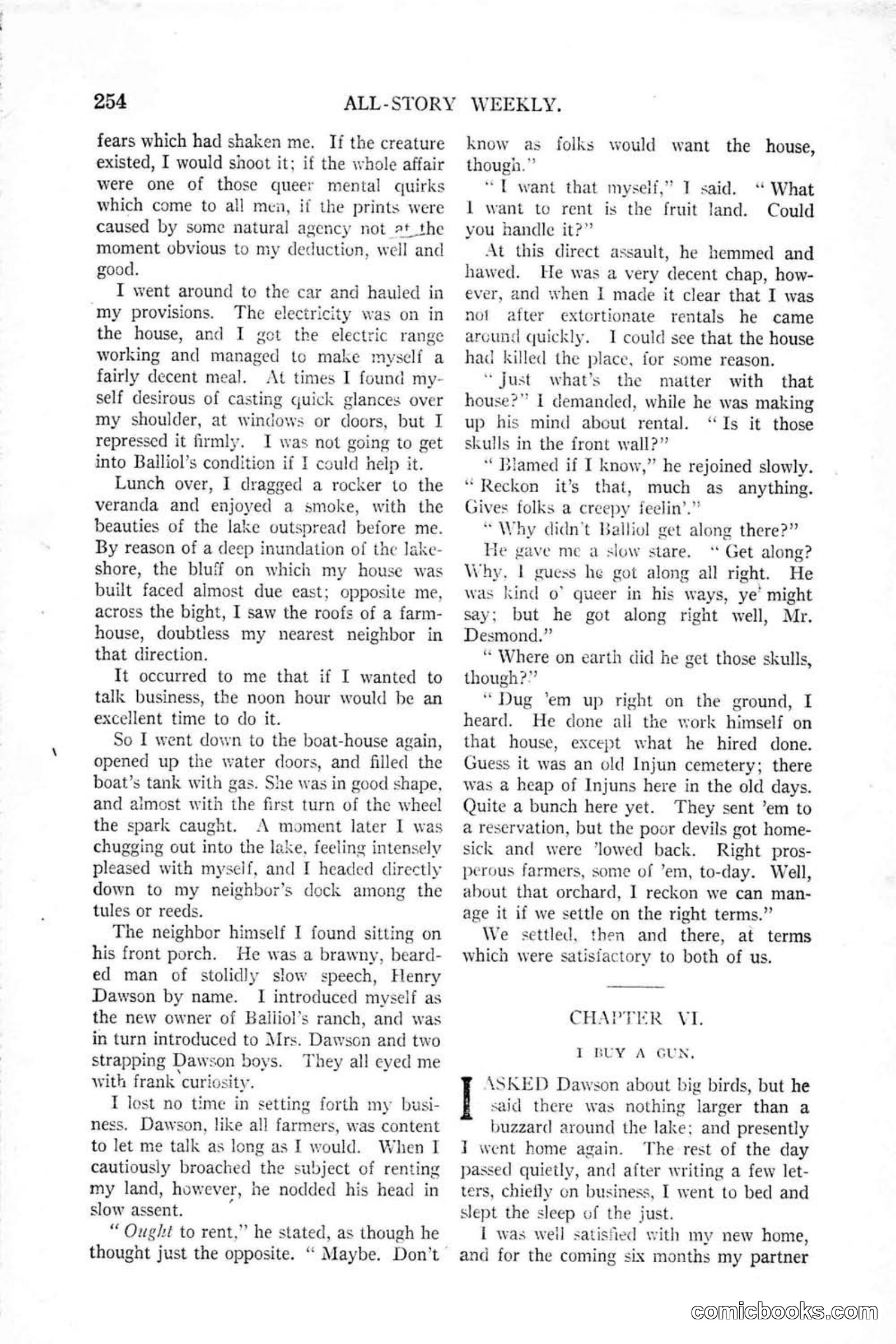 All Story Magazine, January 25, 1919 — page 88 of 188