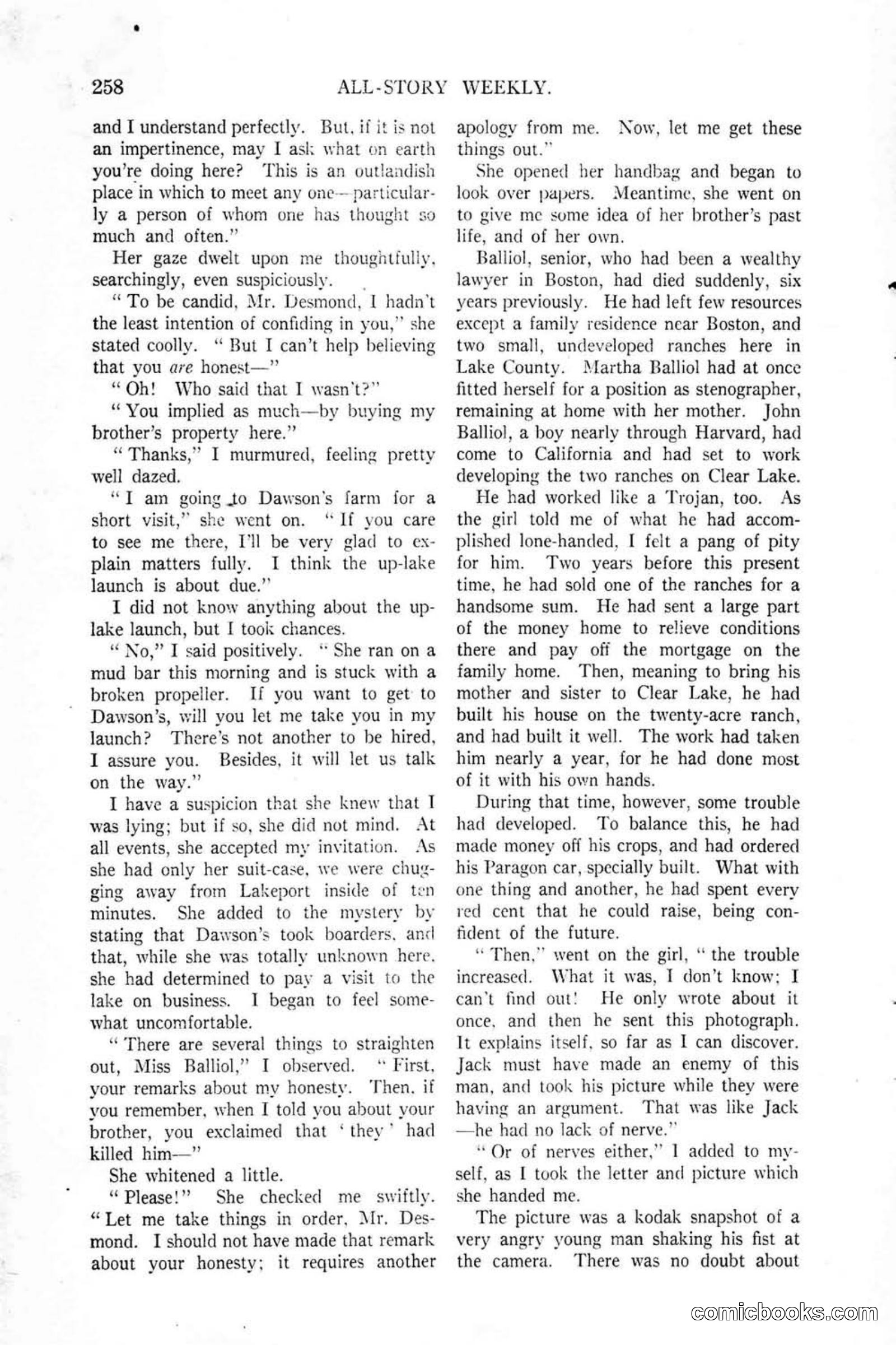 All Story Magazine, January 25, 1919 — page 92 of 188