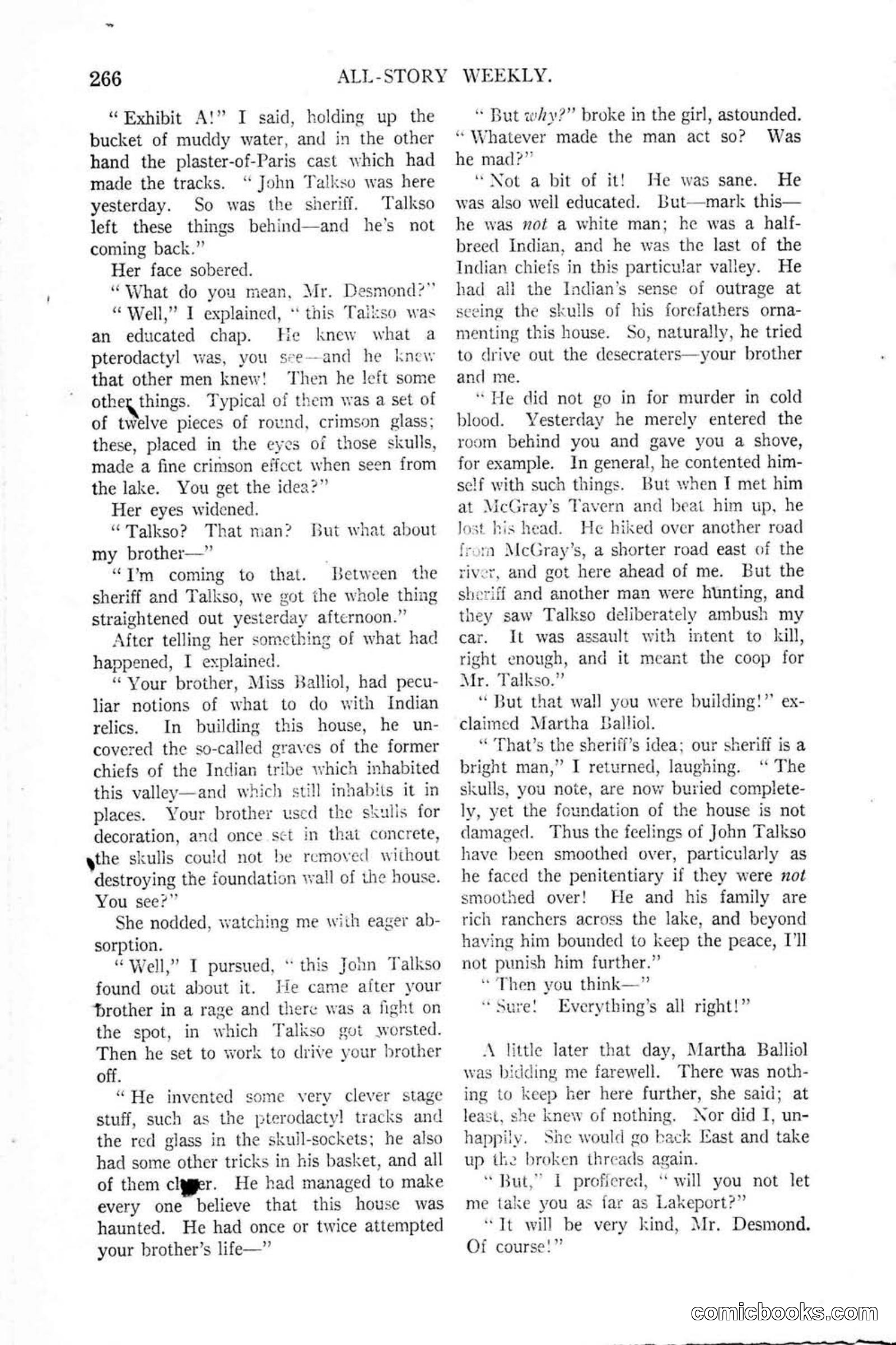 All Story Magazine, January 25, 1919 — page 100 of 188