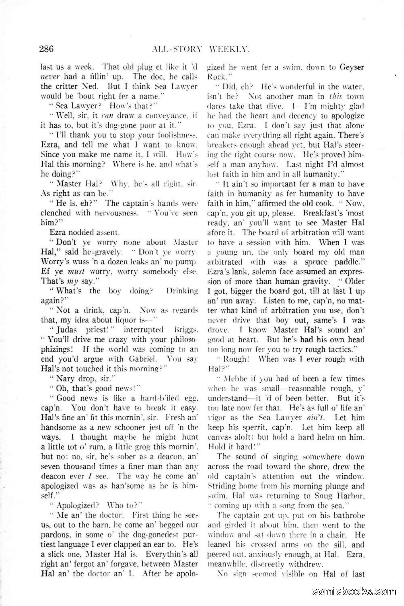 All Story Magazine, January 25, 1919 — page 120 of 188