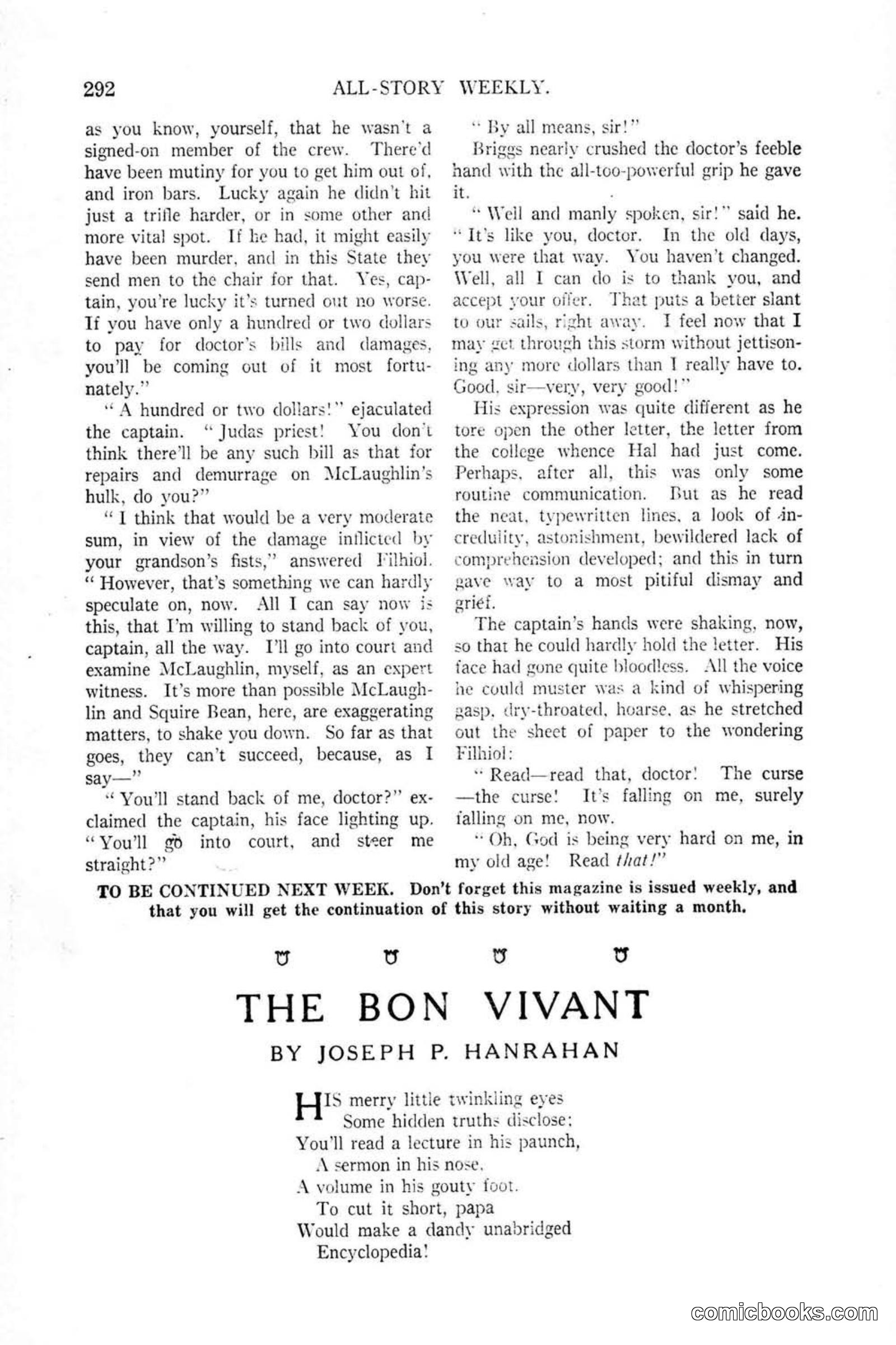 All Story Magazine, January 25, 1919 — page 126 of 188