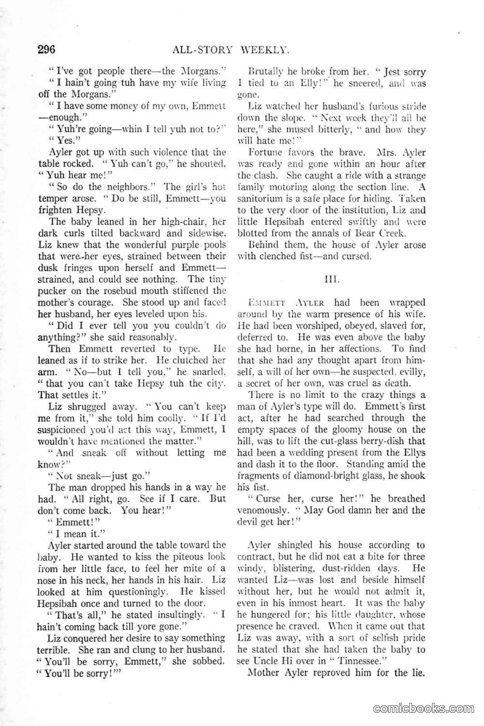 All Story Magazine, January 25, 1919 — page 130 of 188