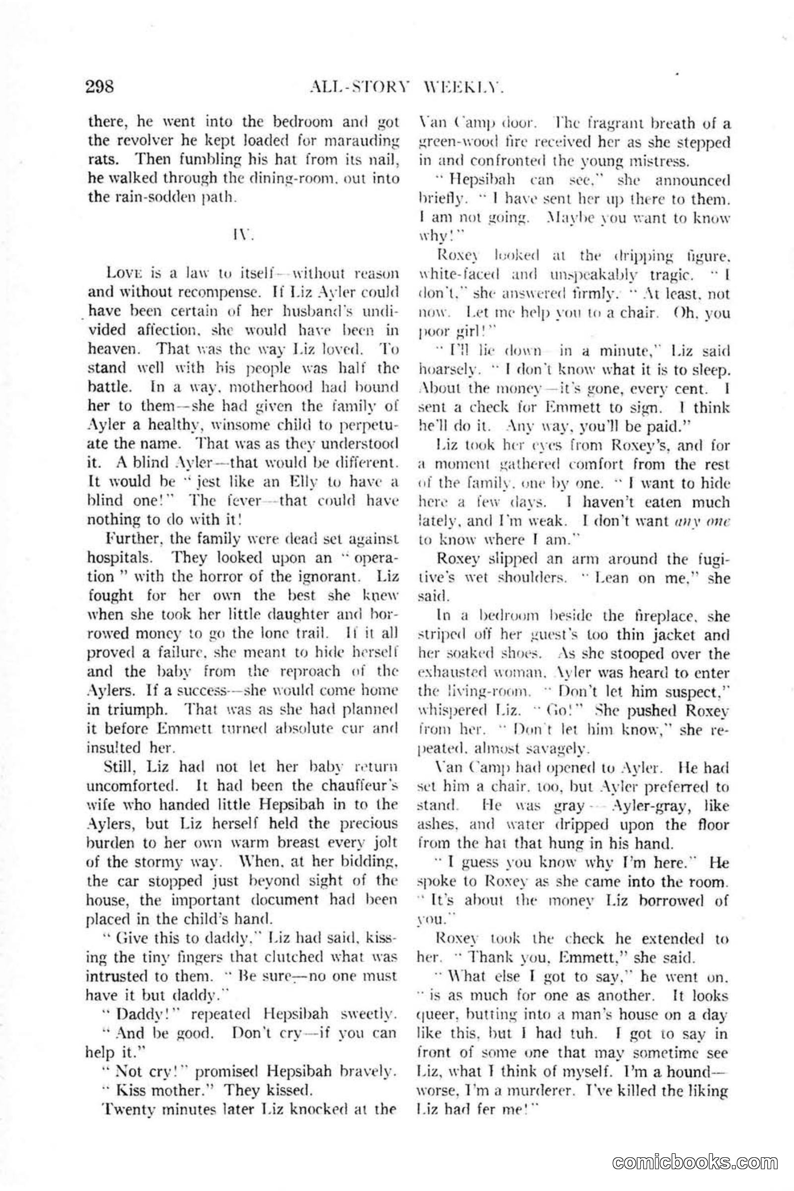 All Story Magazine, January 25, 1919 — page 132 of 188
