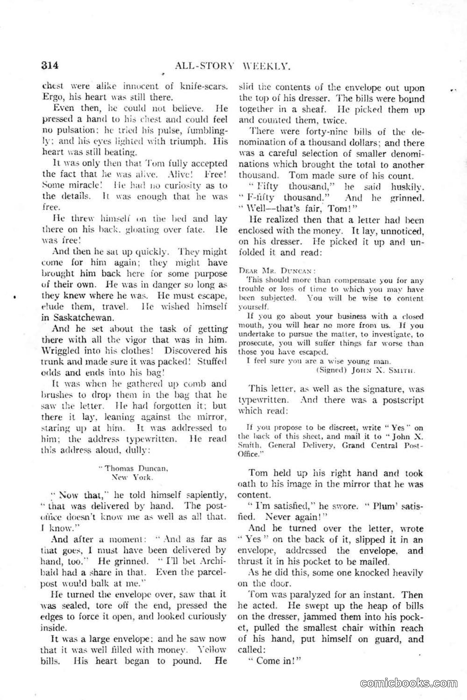 All Story Magazine, January 25, 1919 — page 148 of 188