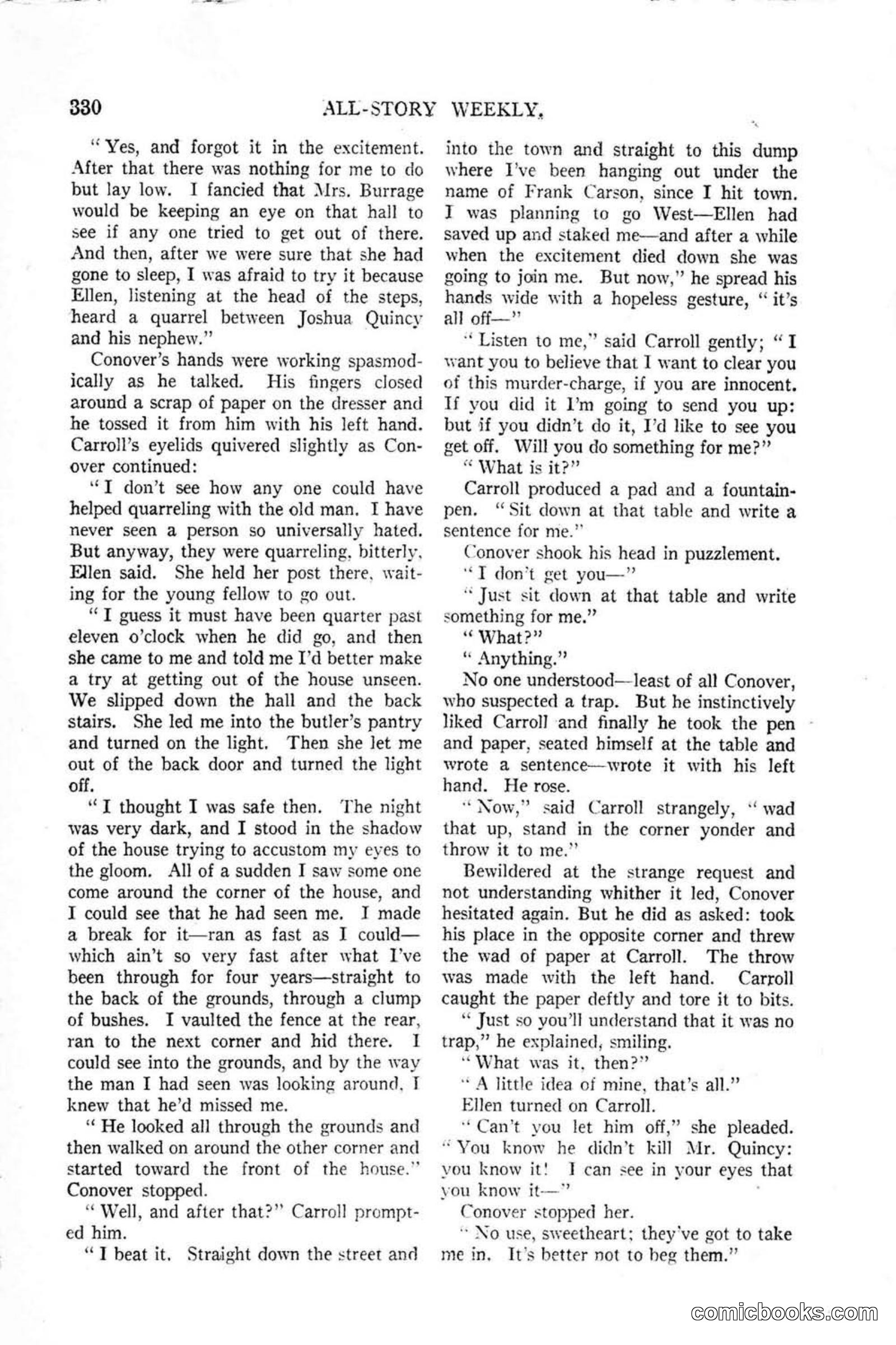 All Story Magazine, January 25, 1919 — page 164 of 188