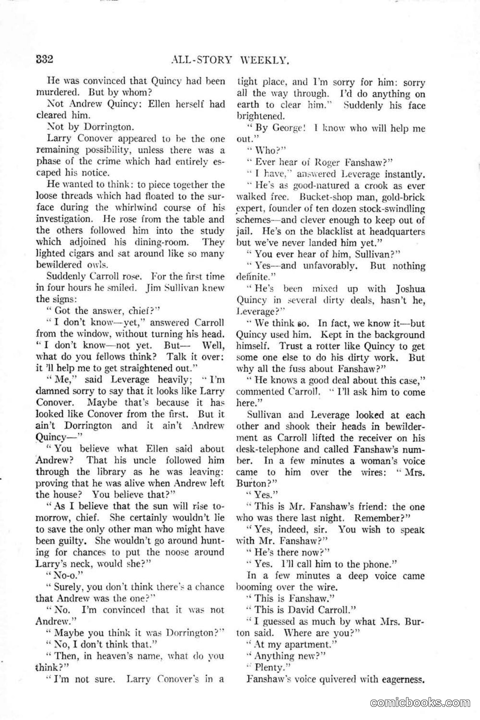 All Story Magazine, January 25, 1919 — page 166 of 188