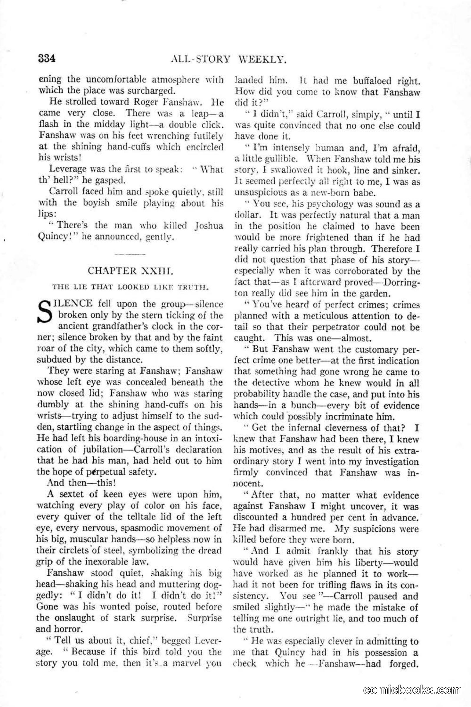All Story Magazine, January 25, 1919 — page 168 of 188