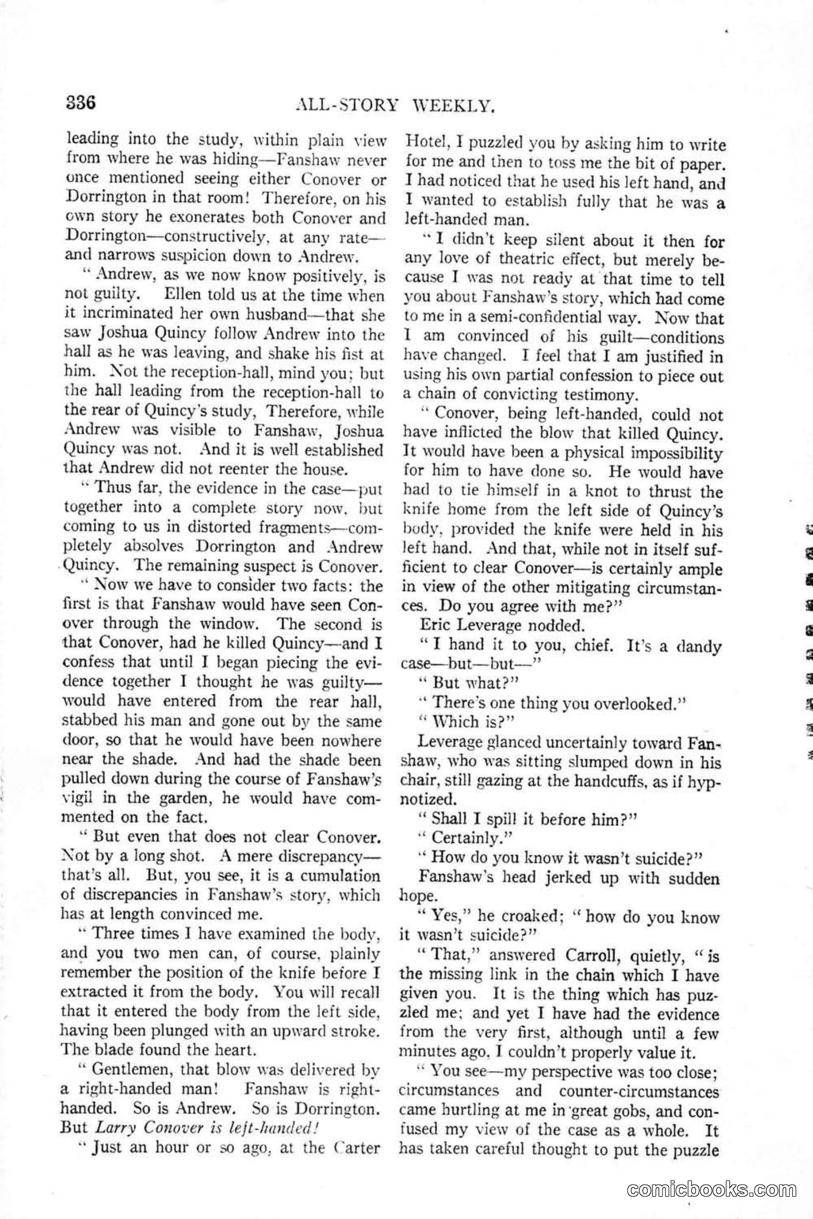 All Story Magazine, January 25, 1919 — page 170 of 188