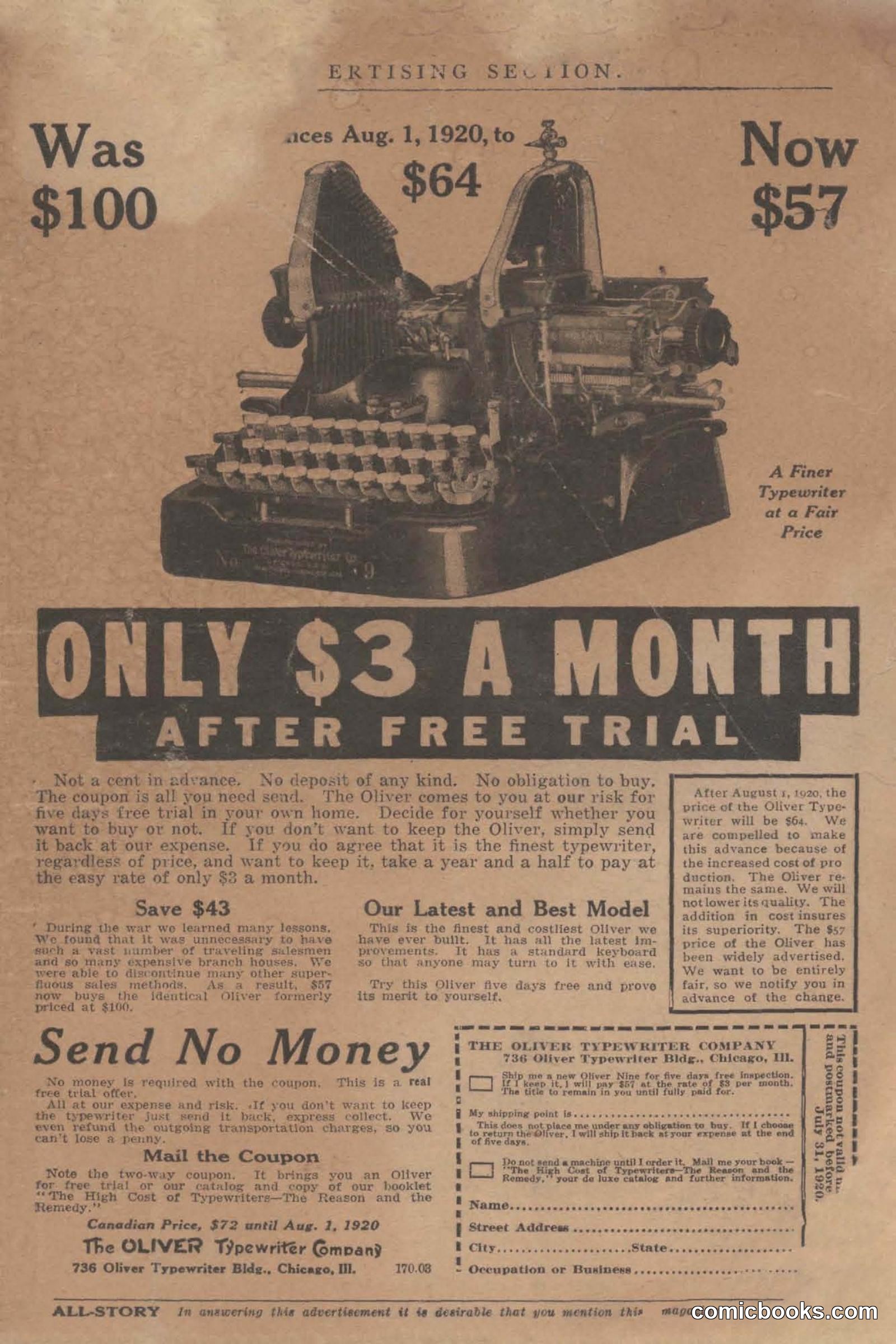 All Story Magazine, June 19, 1920 — page 3 of 156