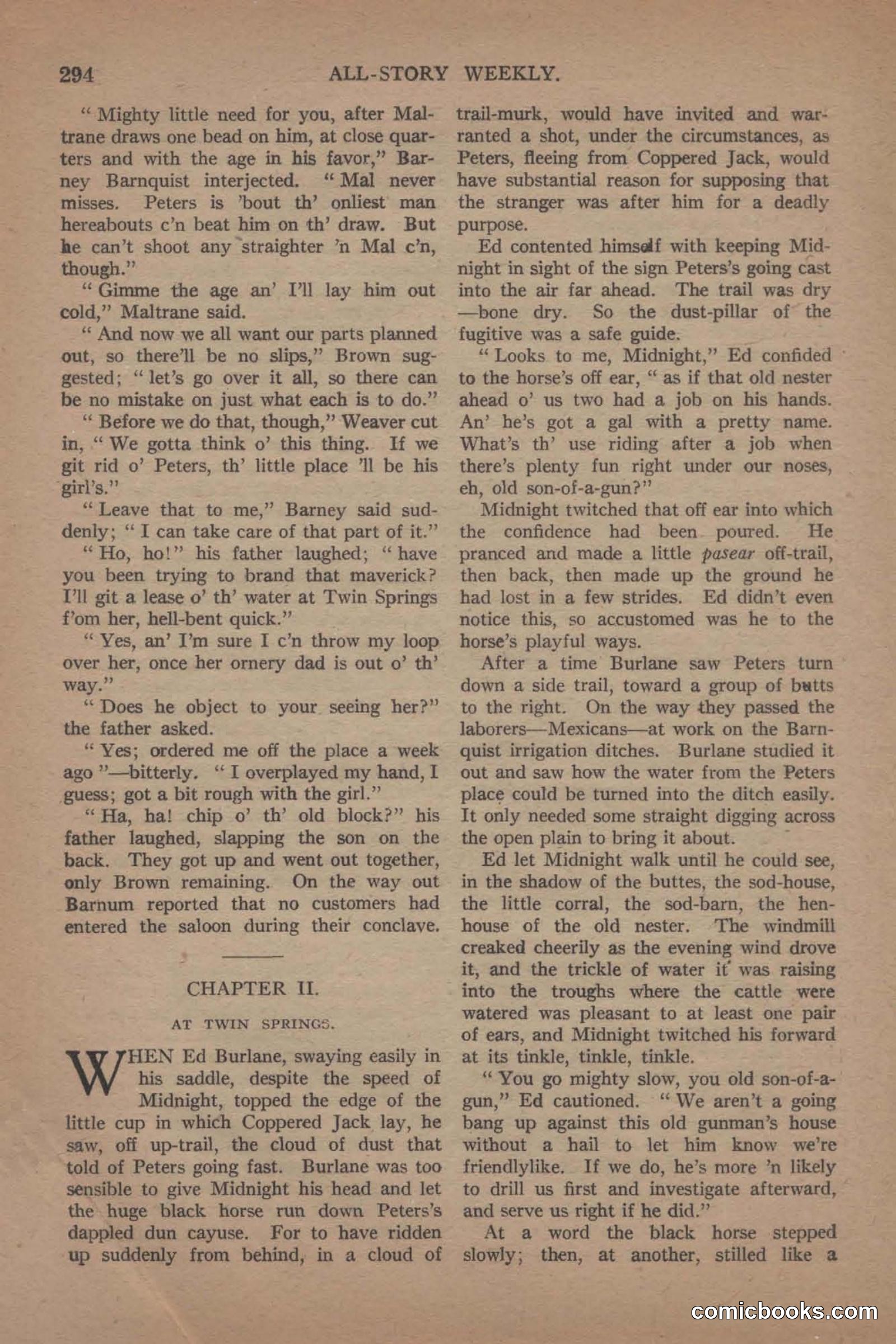 All Story Magazine, June 19, 1920 — page 16 of 156