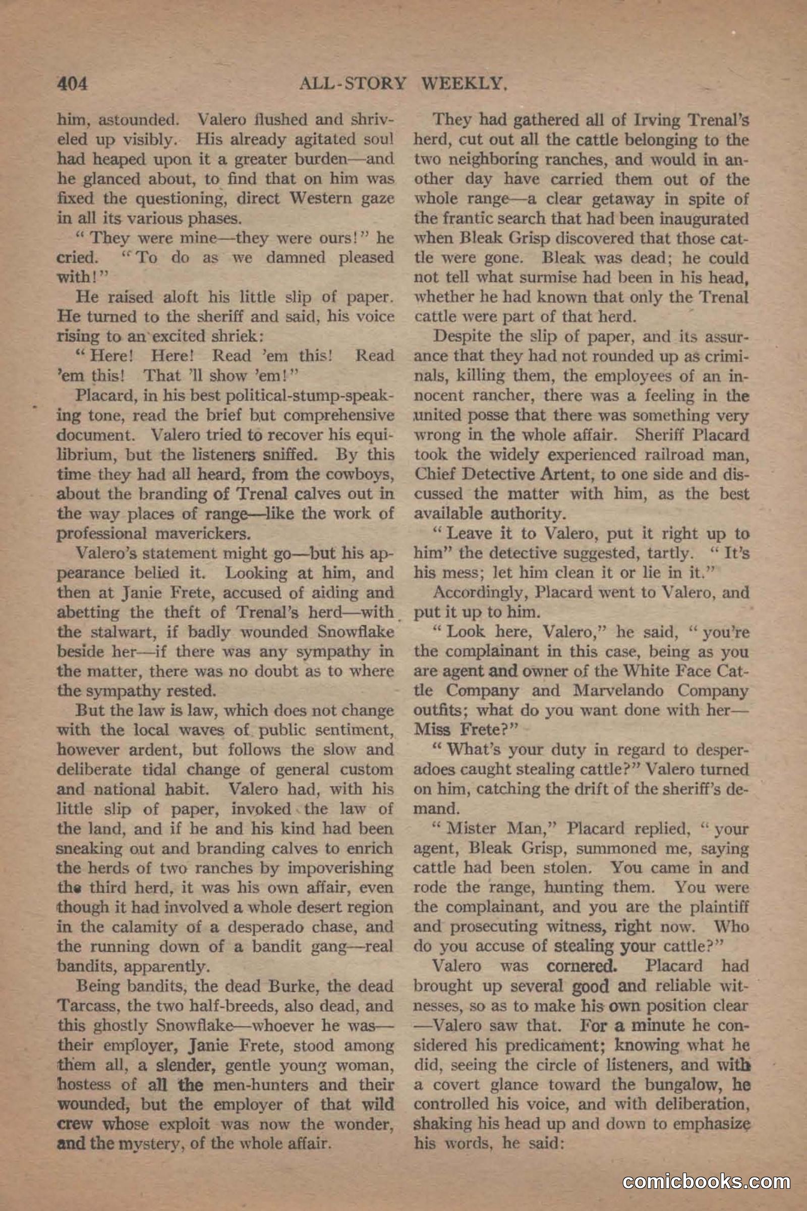 All Story Magazine, June 19, 1920 — page 126 of 156