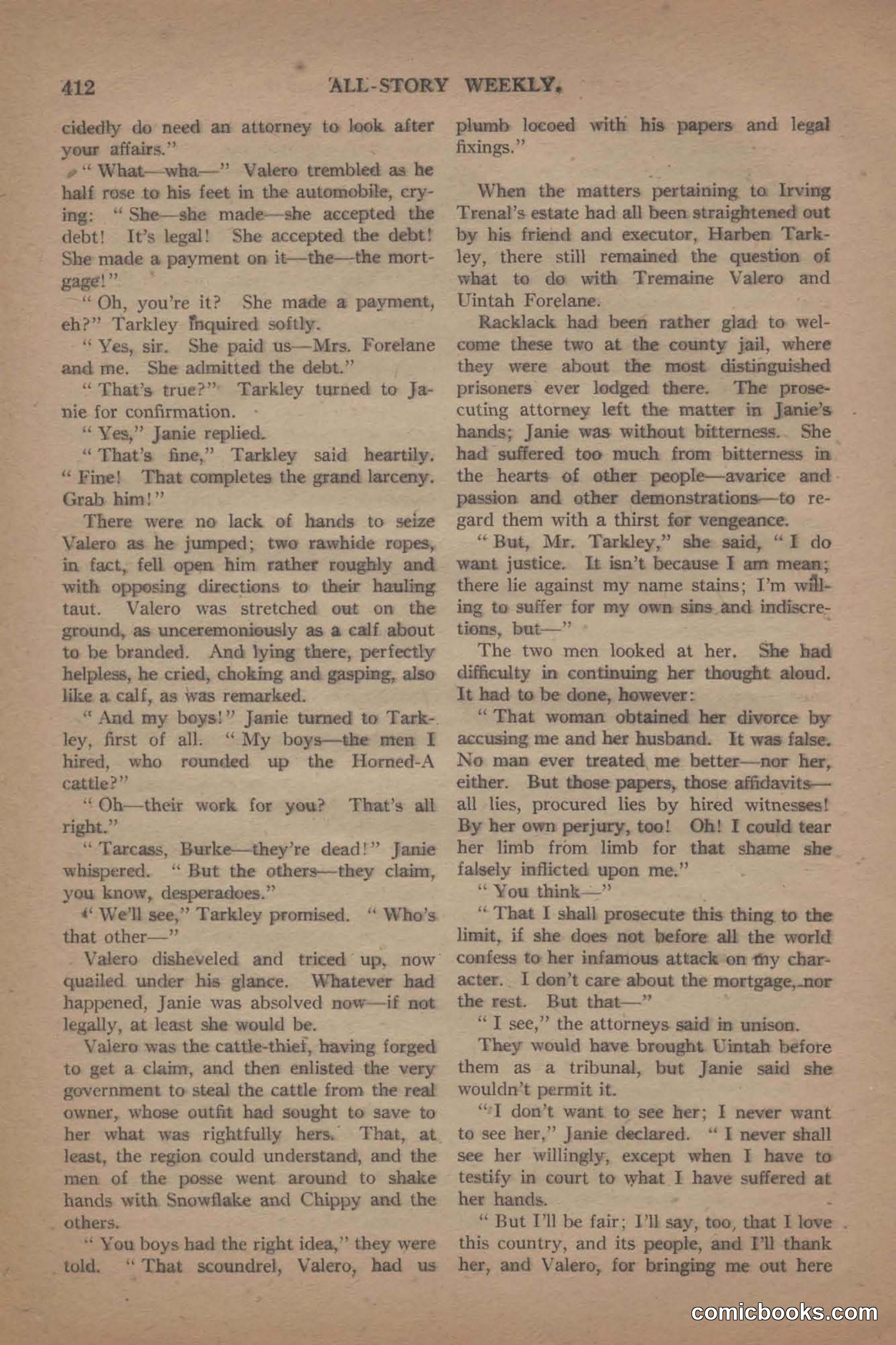 All Story Magazine, June 19, 1920 — page 134 of 156