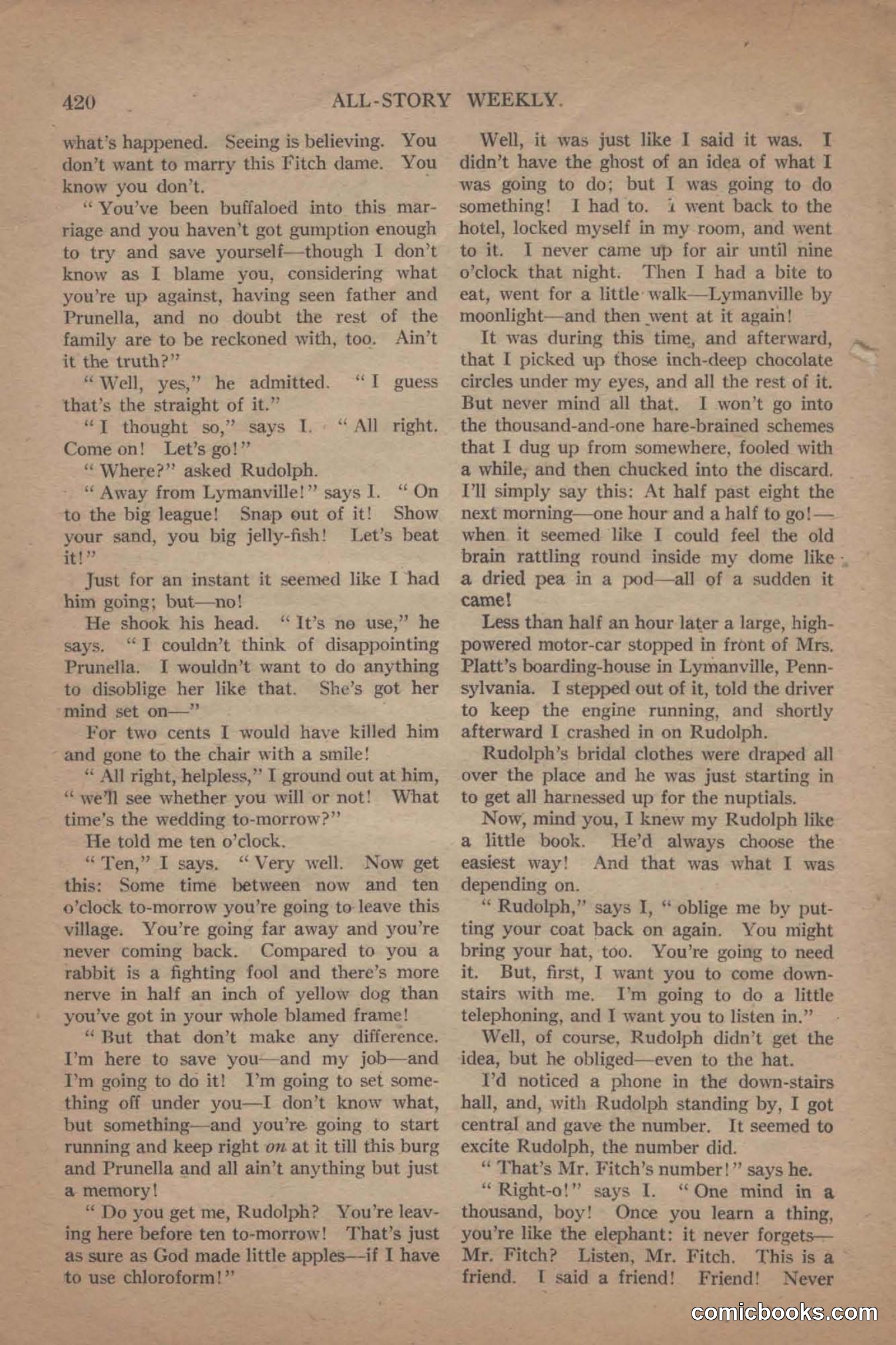 All Story Magazine, June 19, 1920 — page 142 of 156