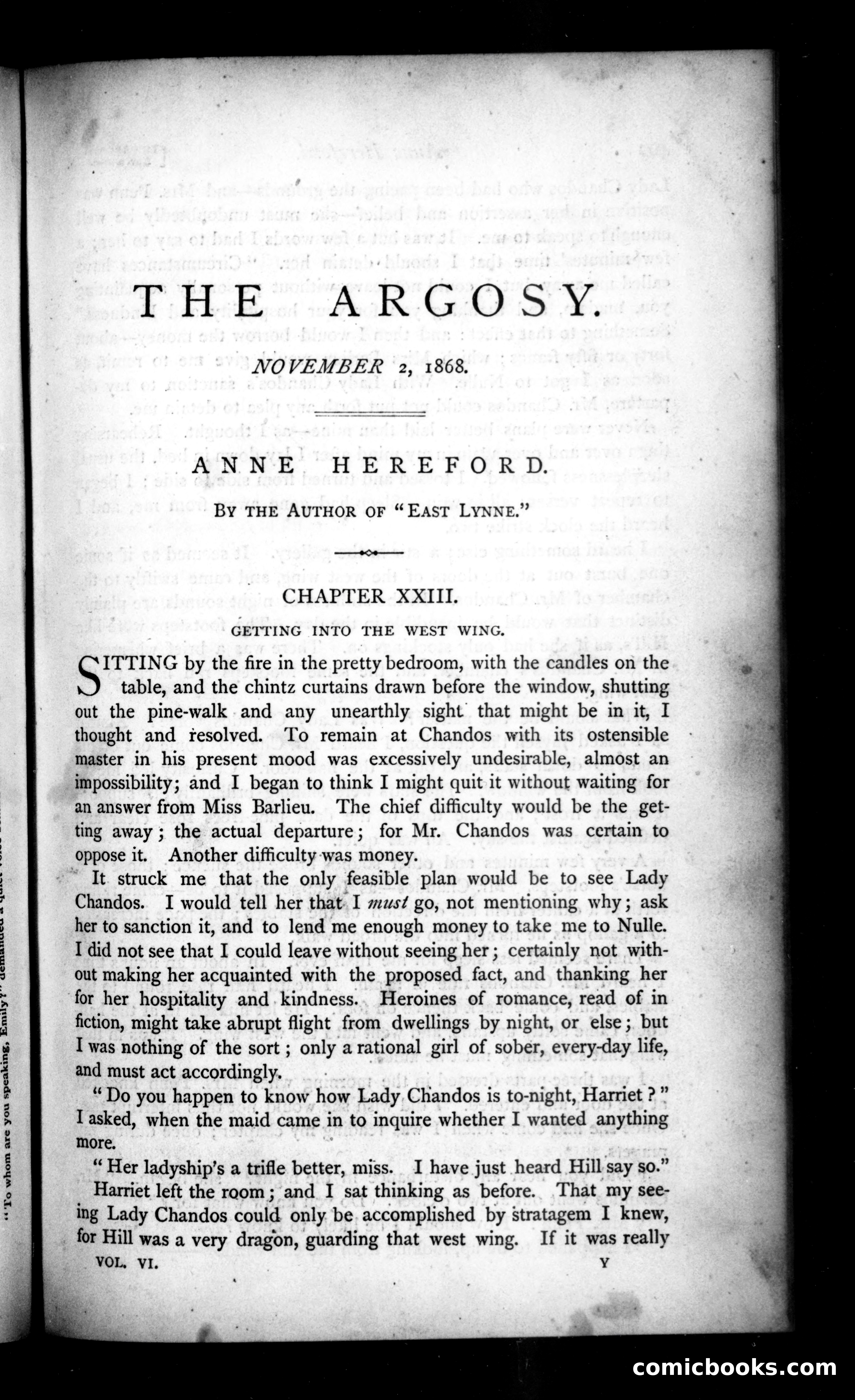 The Argosy, Vol. VI, November 2, 1868 — page 1 of 82