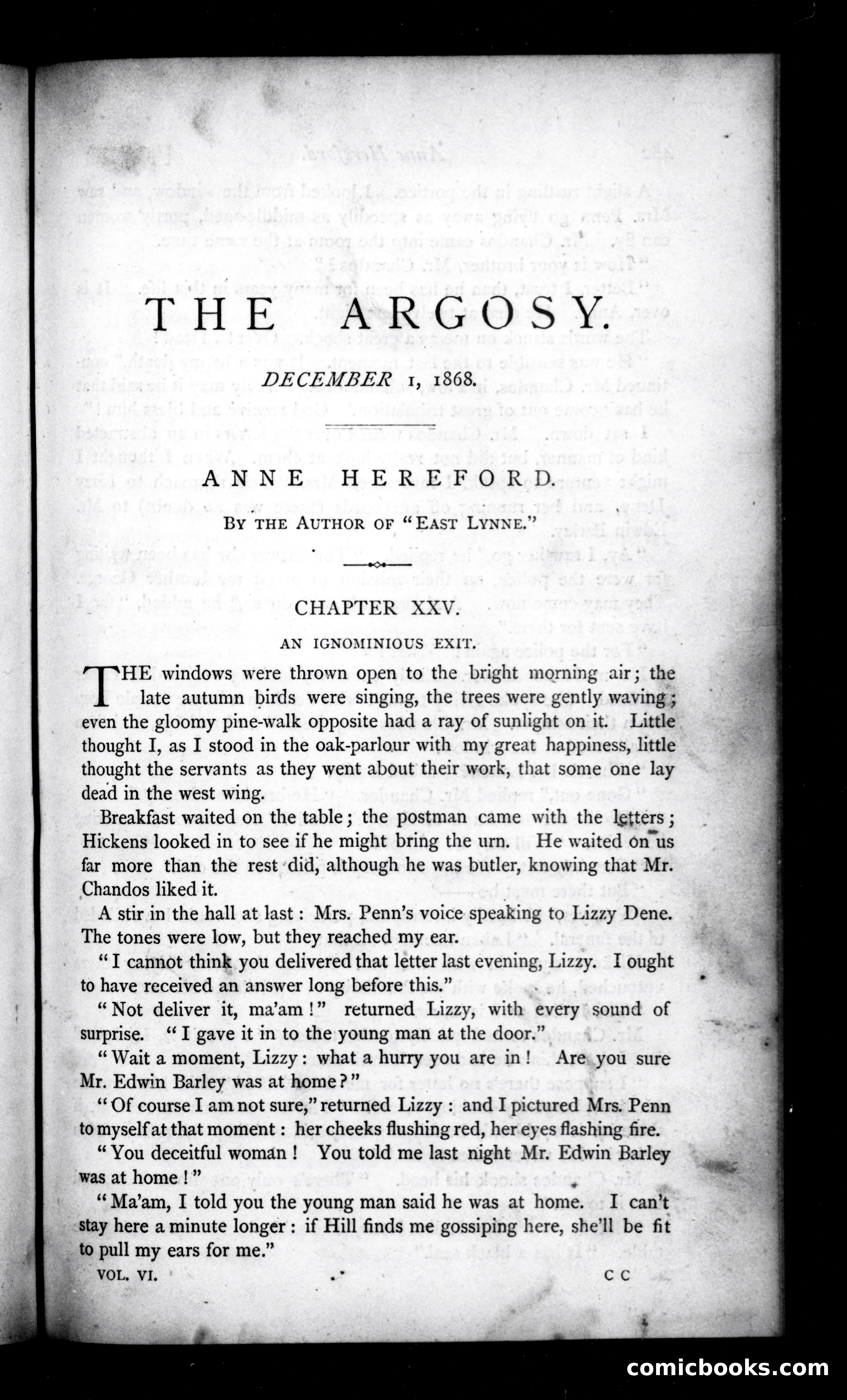 The Argosy, Vol. 6 — page 1 of 121