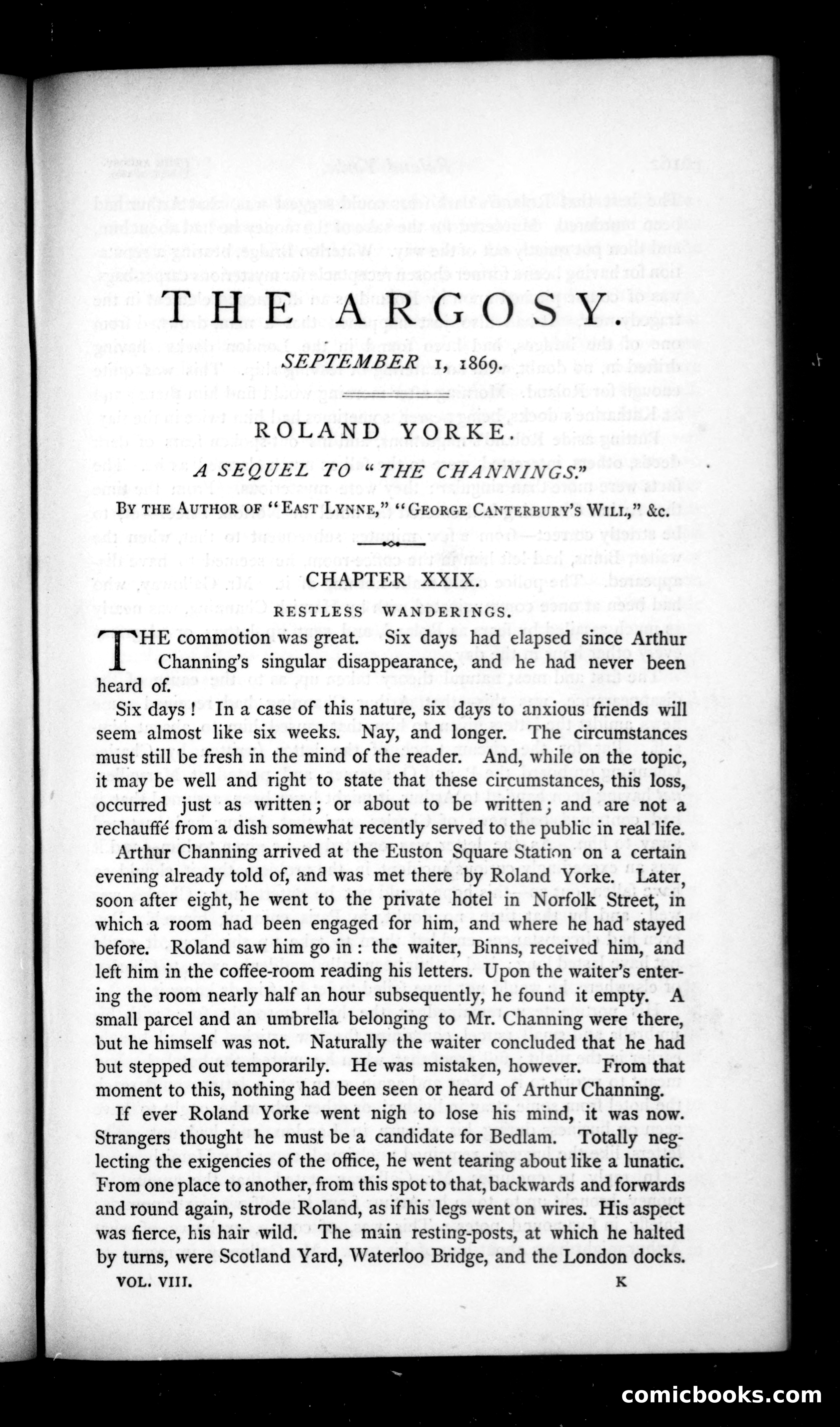The Argosy, Vol. VIII — page 1 of 82