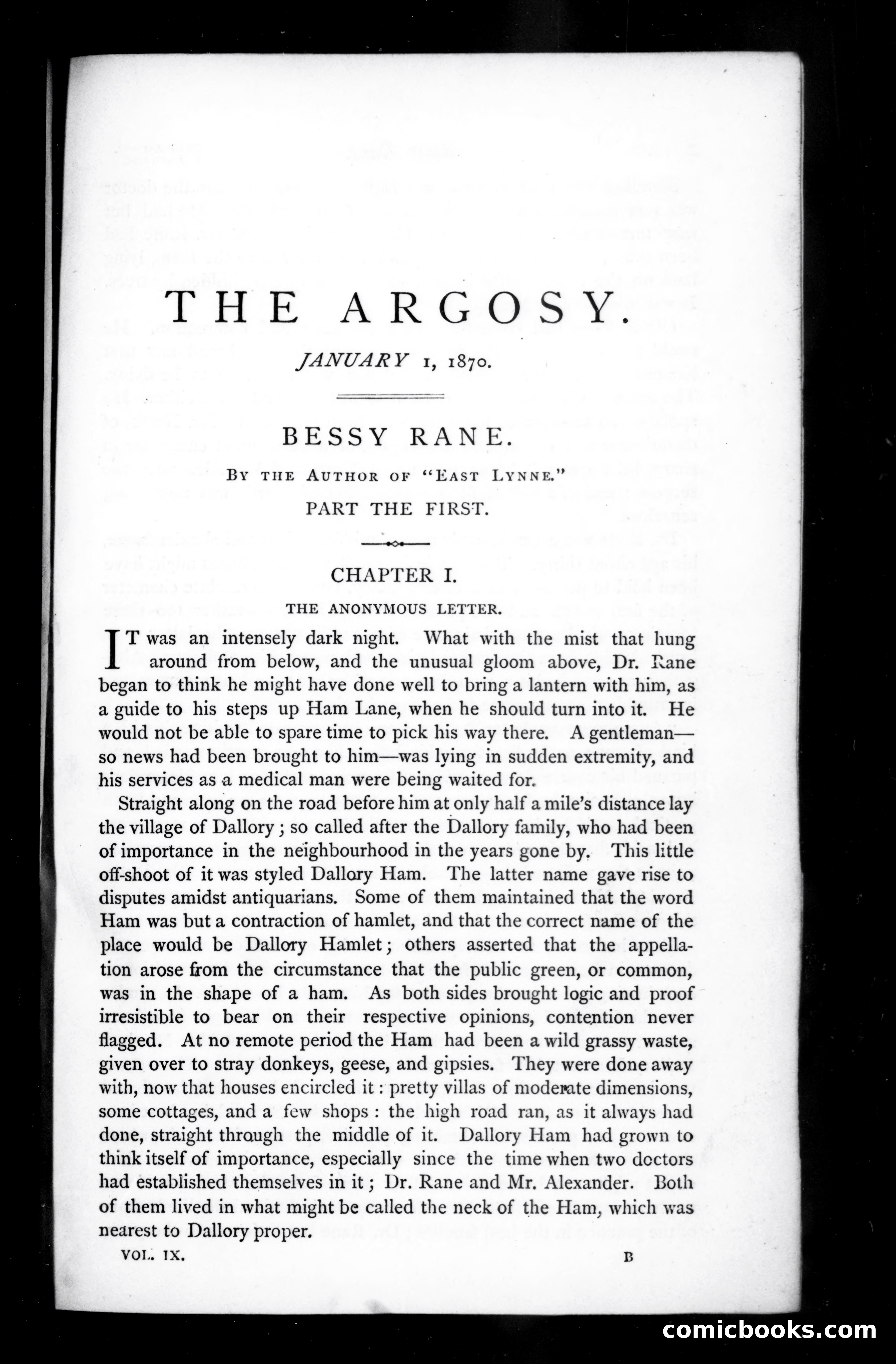 The Argosy, Vol. 9 — page 1 of 84