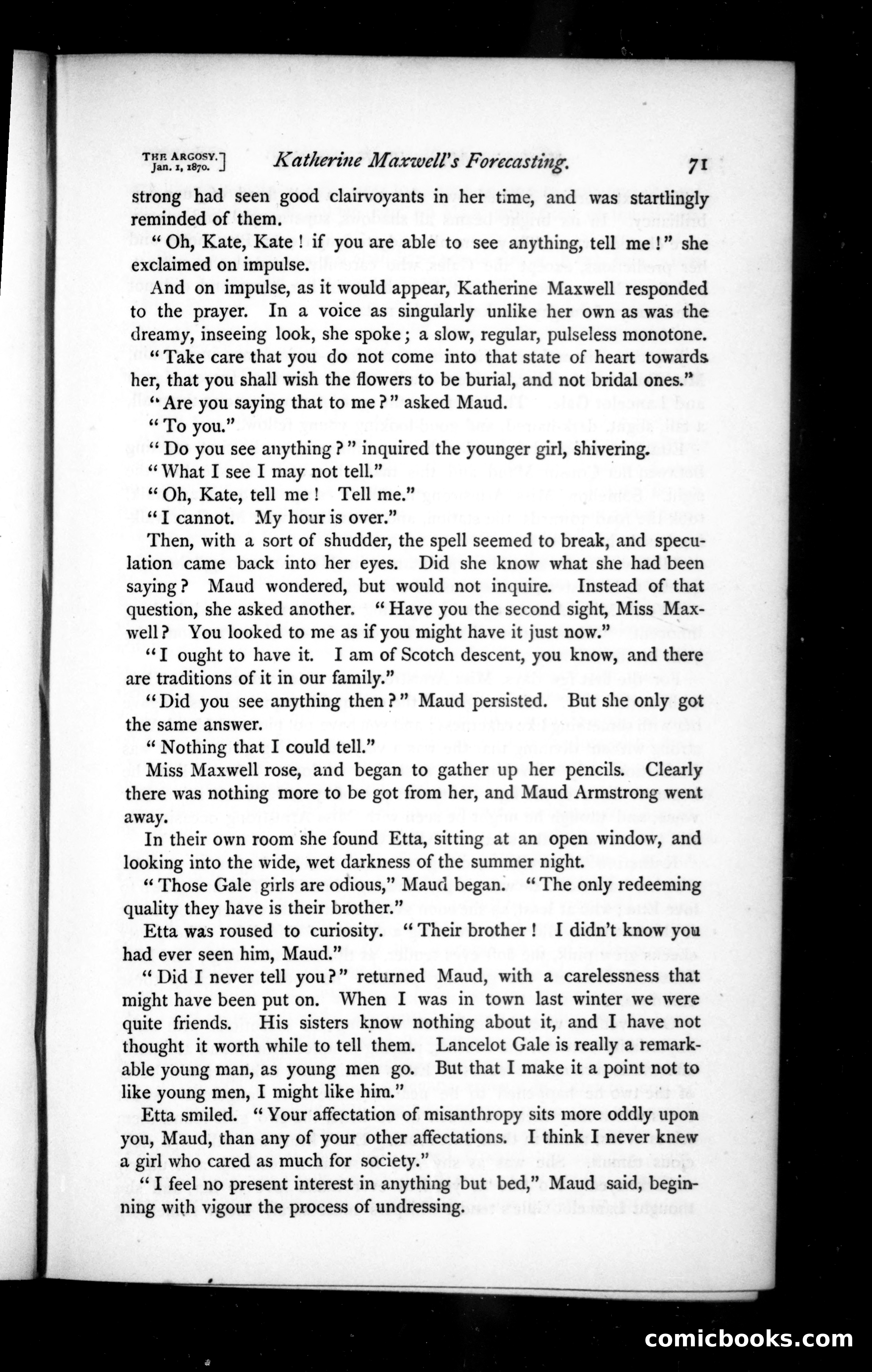 The Argosy, Vol. 9 — page 75 of 84