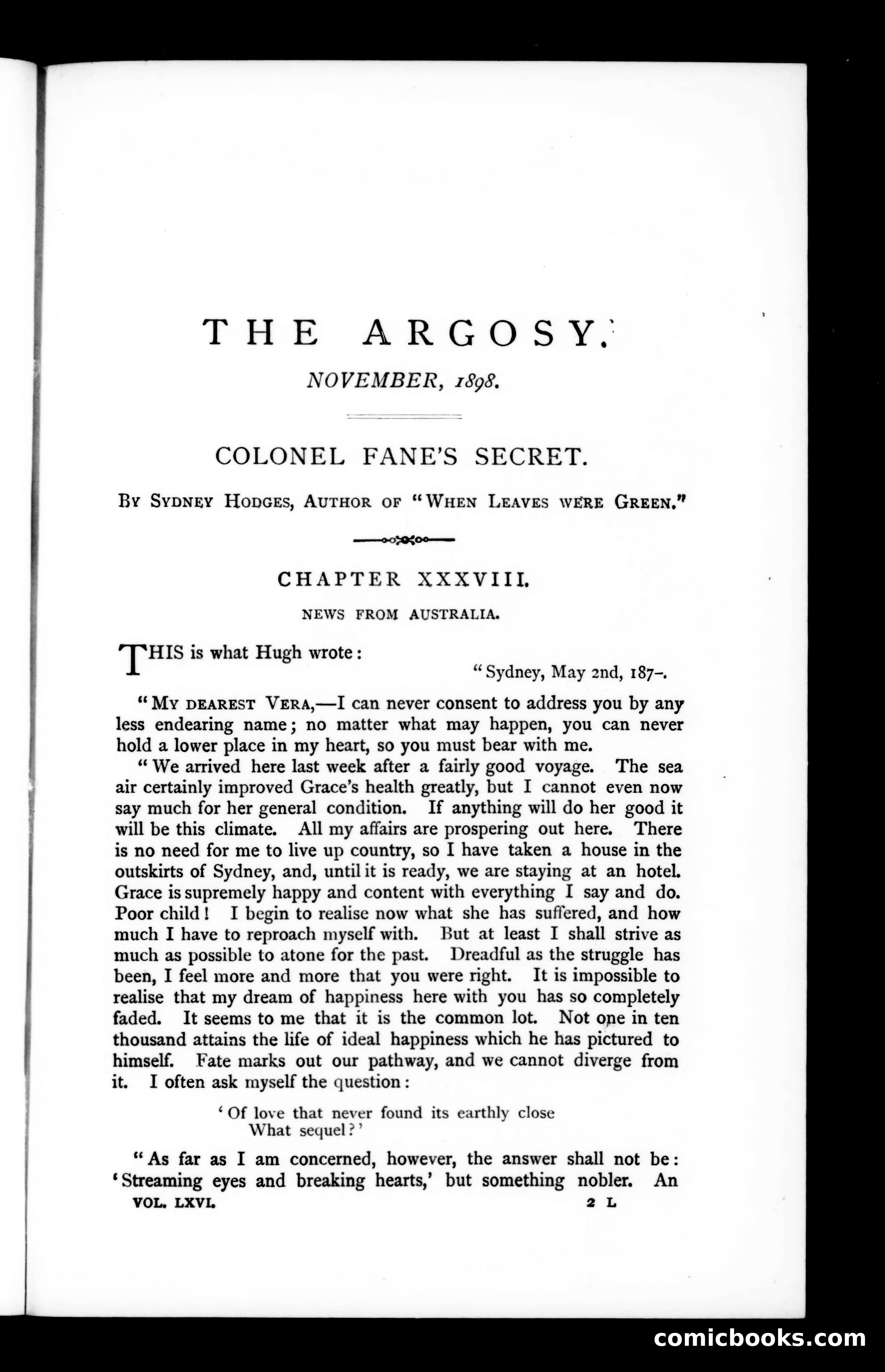 The Argosy, Vol. 66 — page 1 of 121