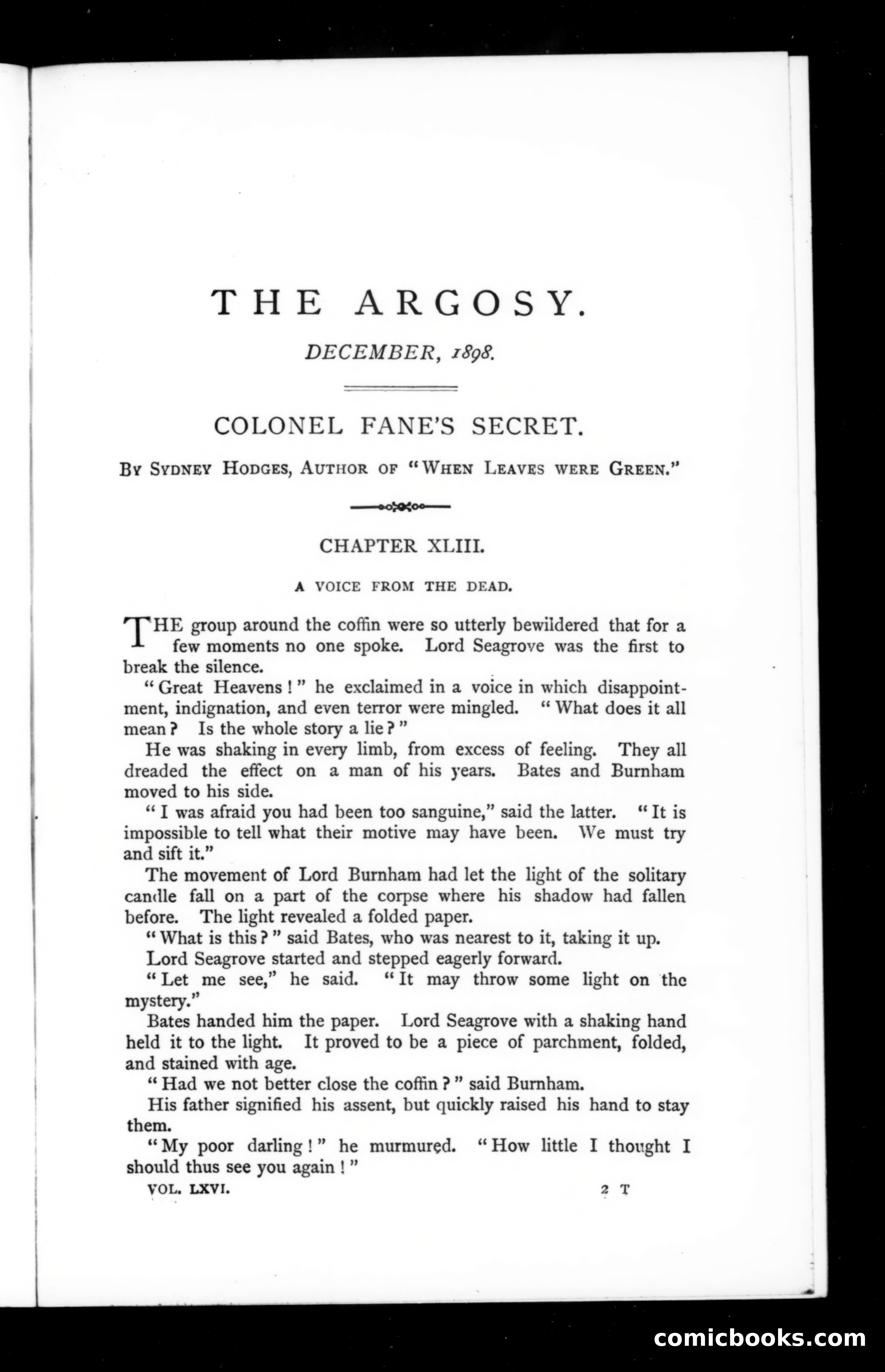 The Argosy, Vol. 66 — page 1 of 121