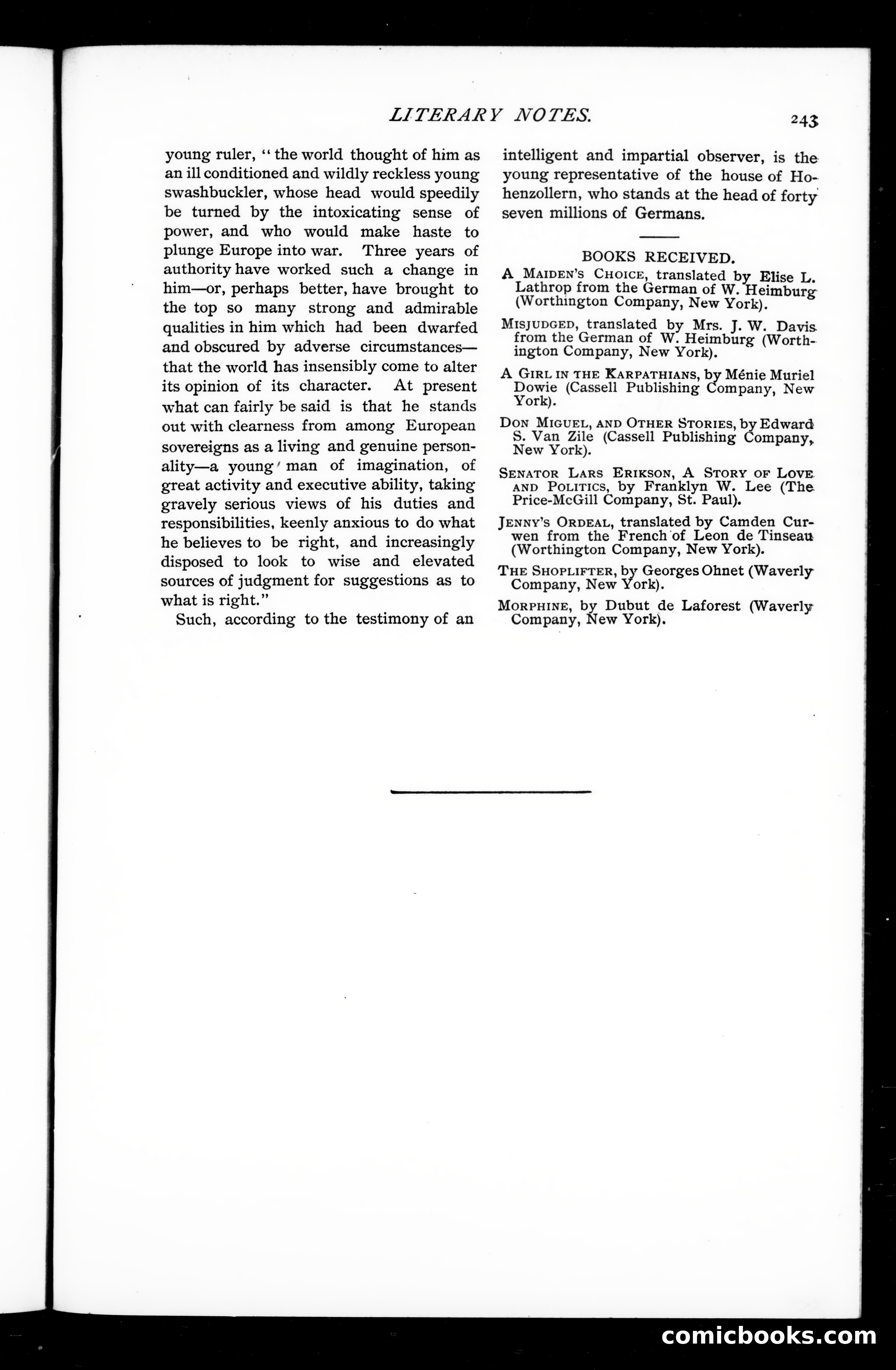 Munsey's Magazine, November 1891 — page 121 of 128