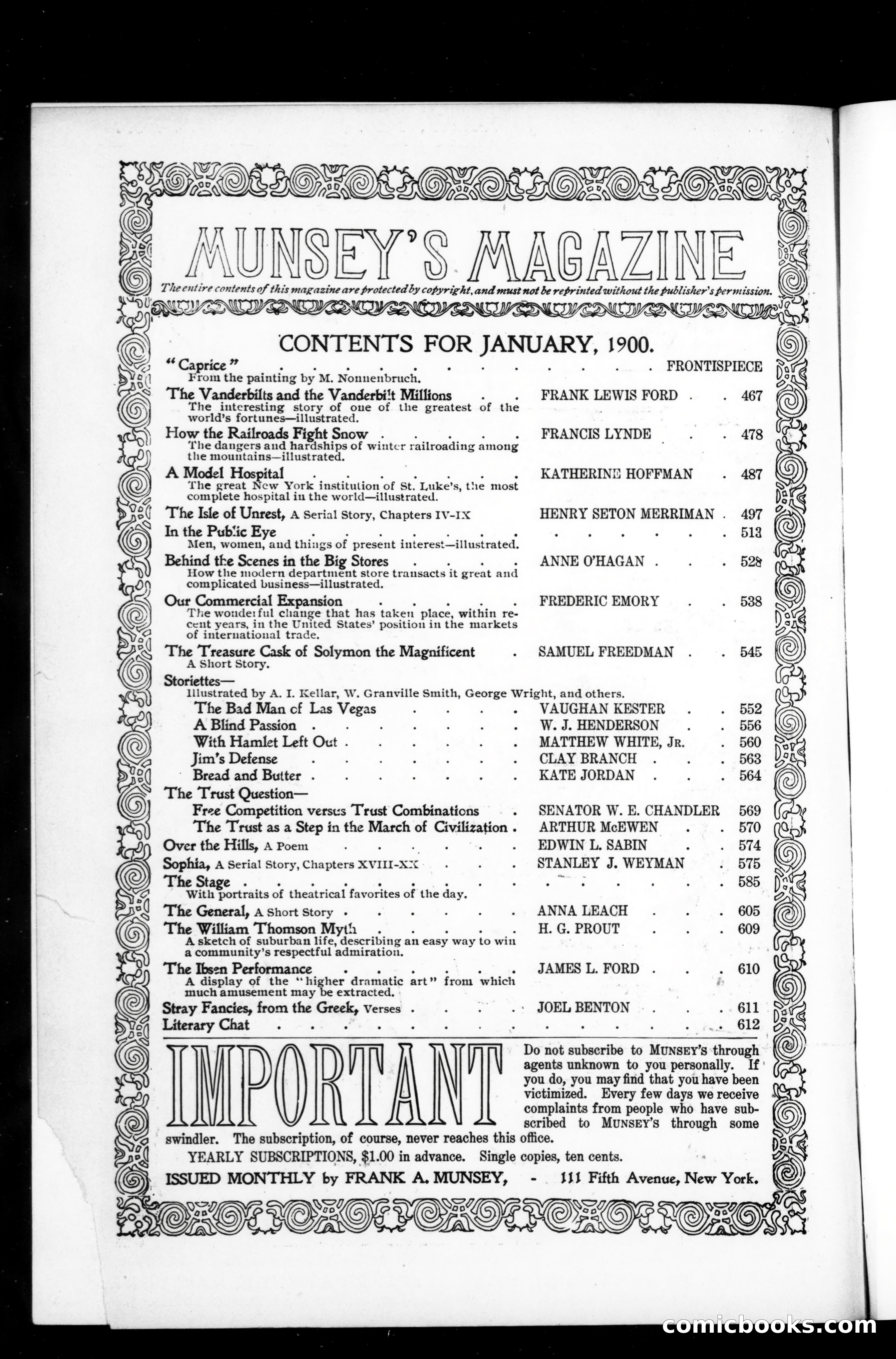 Munsey's Magazine, Vol. 22, No. 4 — page 2 of 162
