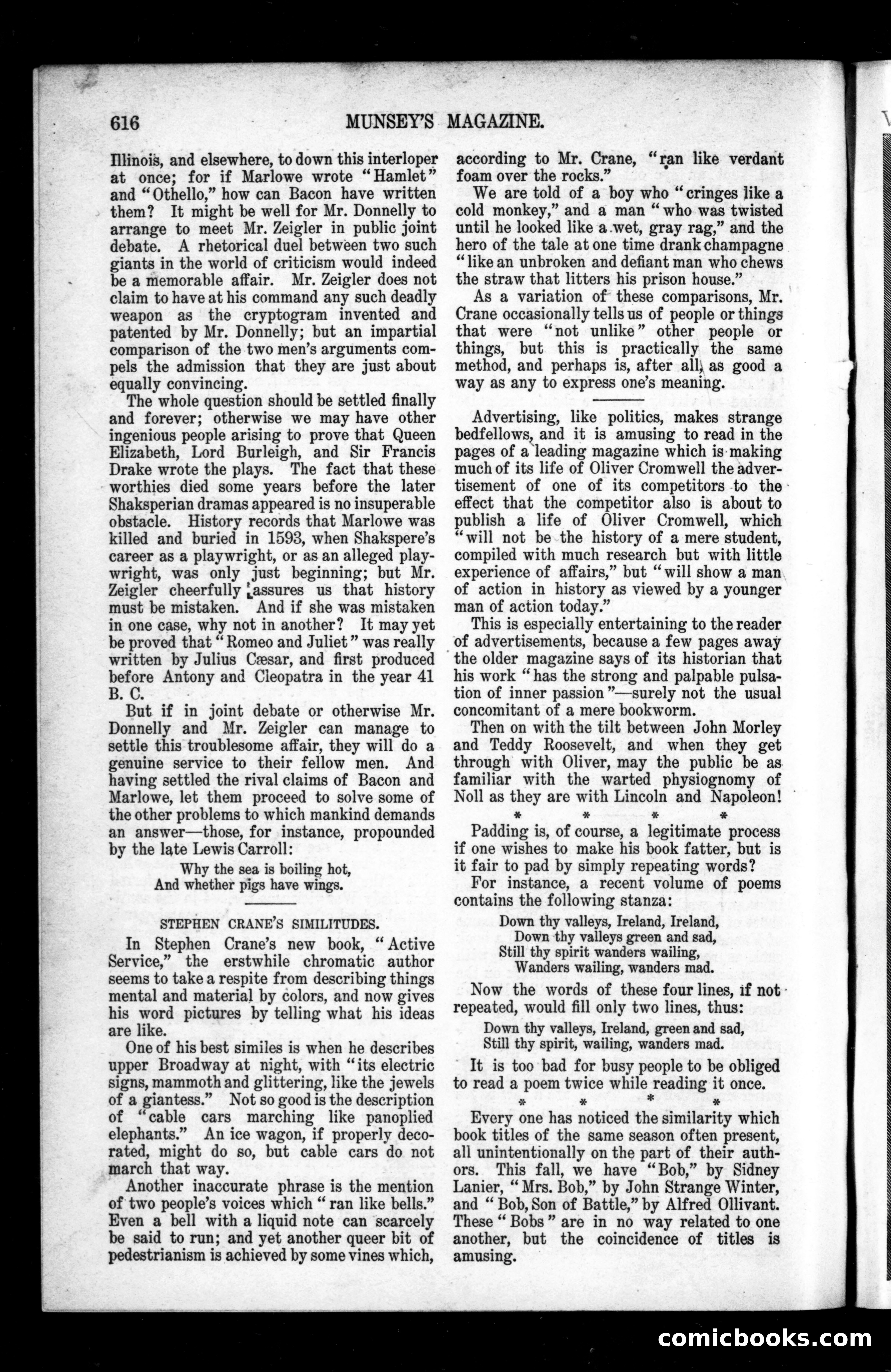 Munsey's Magazine, Vol. 22, No. 4 — page 162 of 162