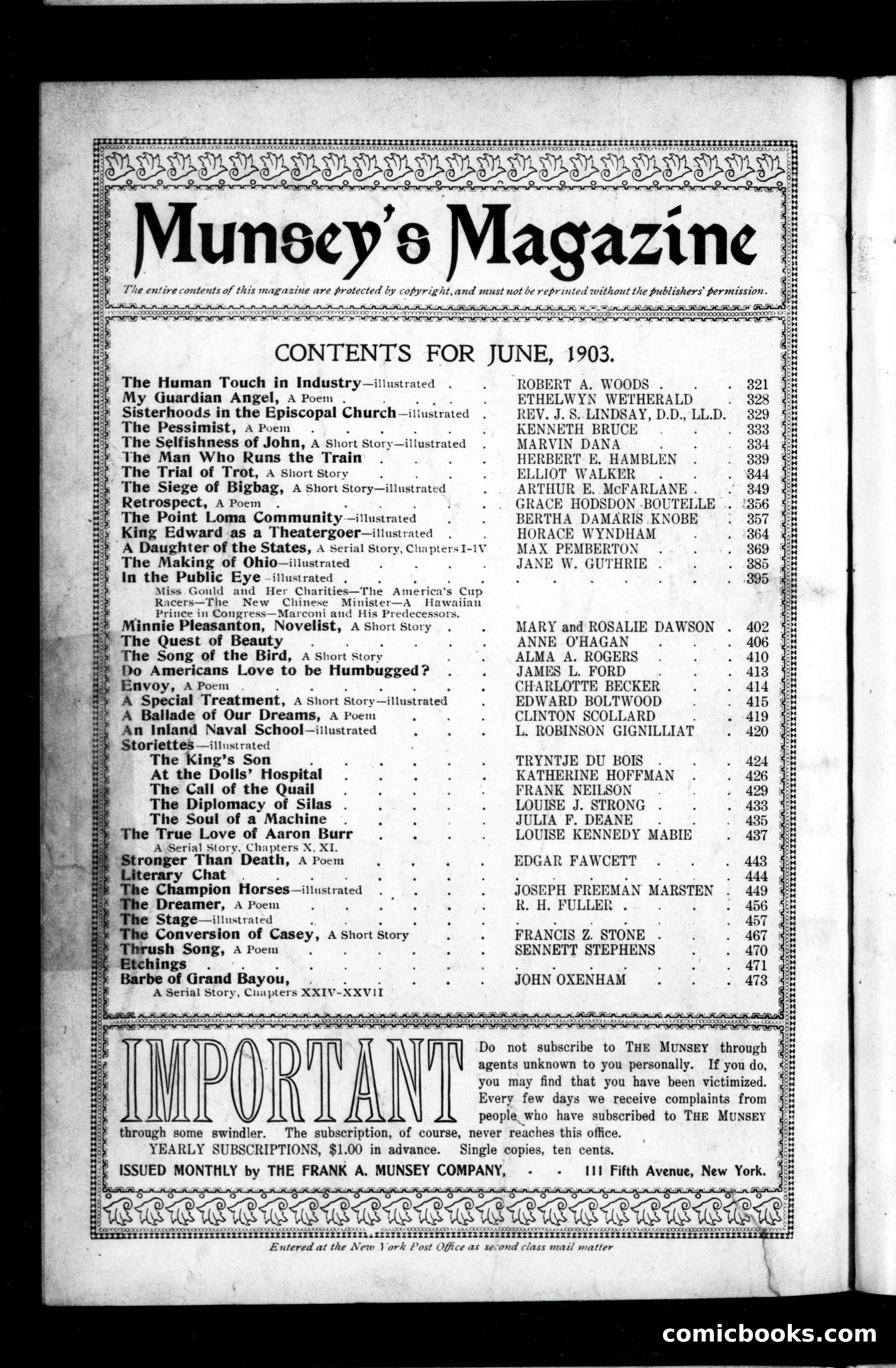 Munsey's Magazine, June 1903 — page 2 of 162