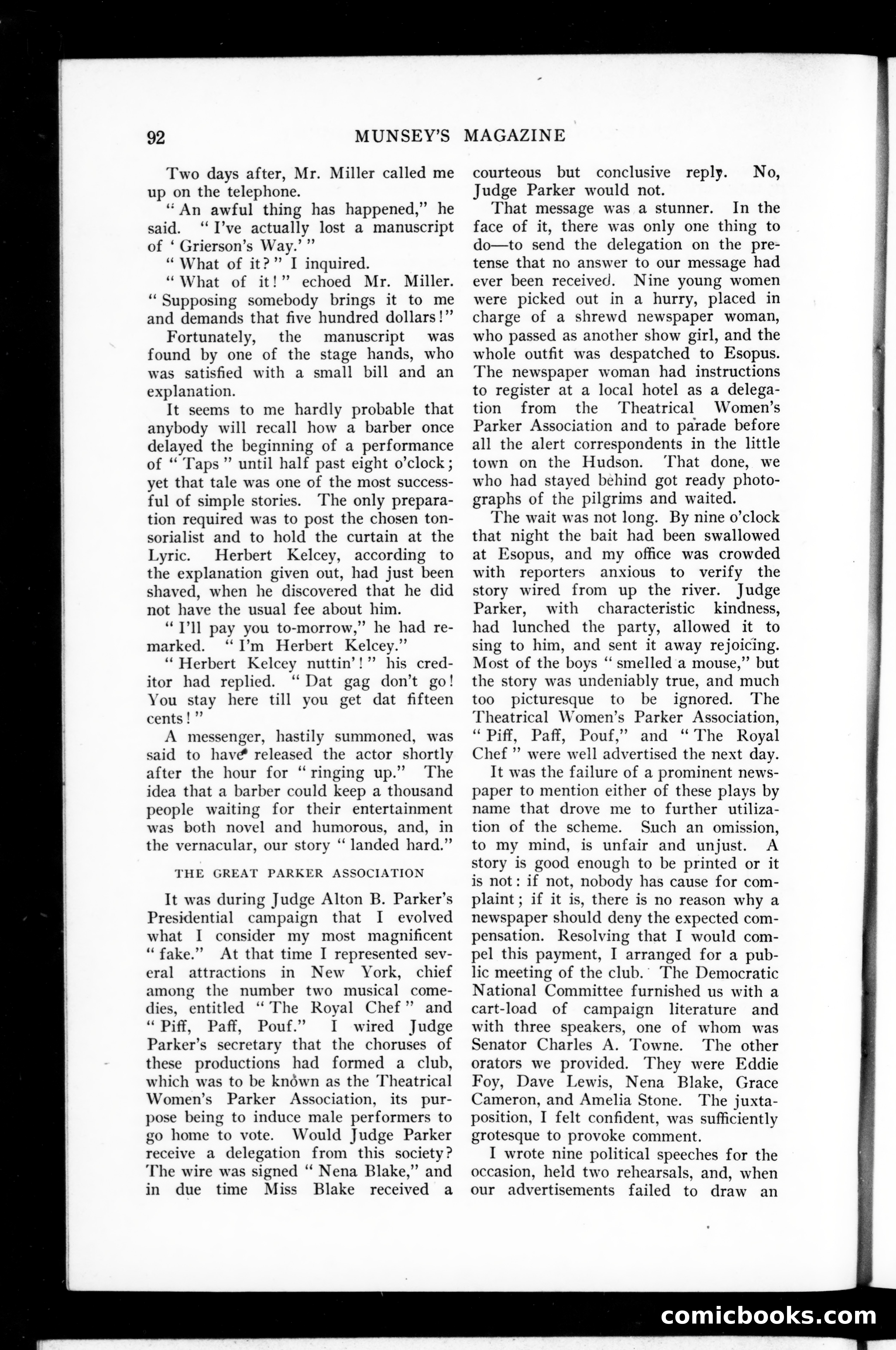Munsey's Magazine, Vol. 38, No. 1 — page 90 of 136
