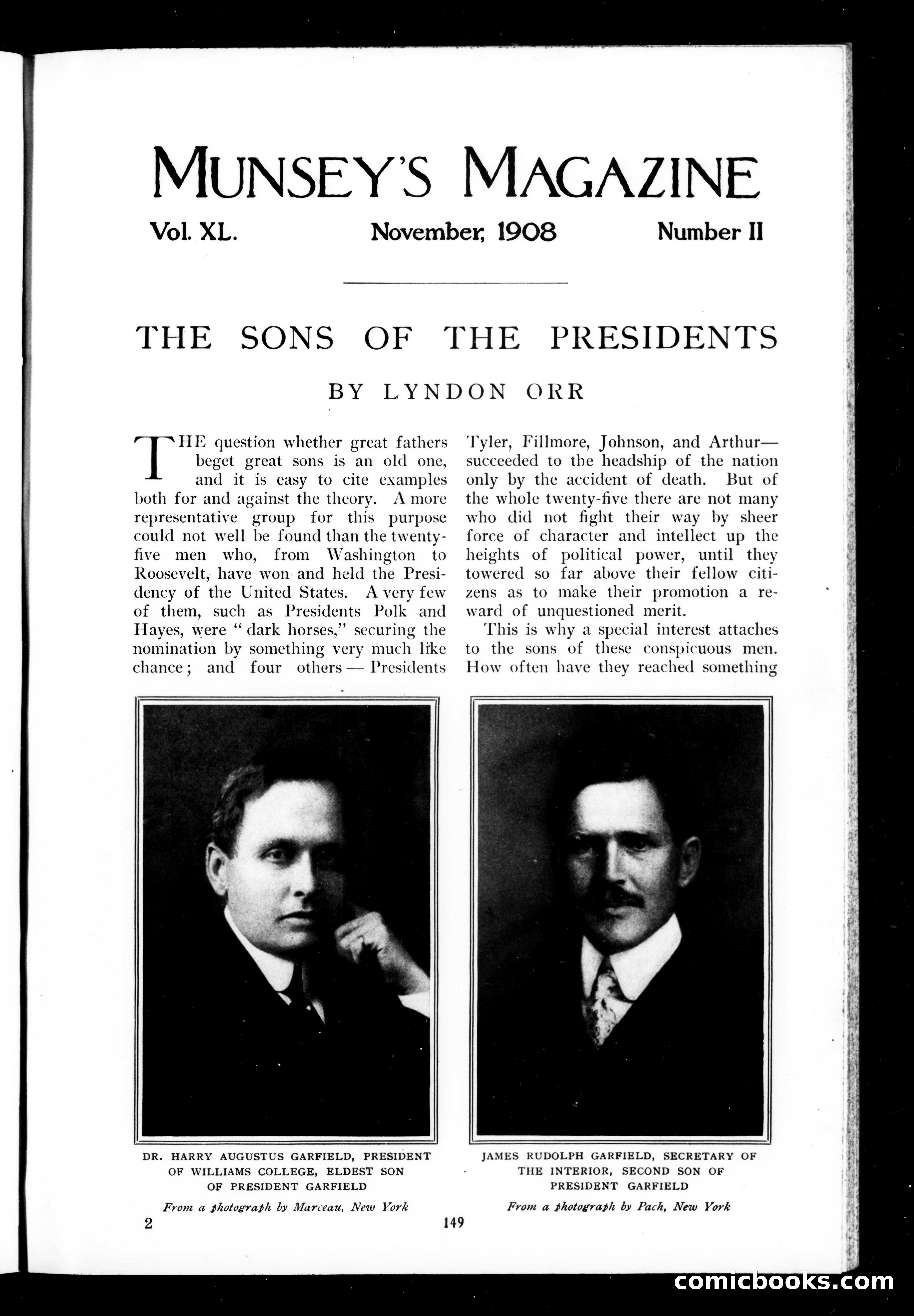 Munsey's Magazine, Vol. 40, No. 2 — page 1 of 144