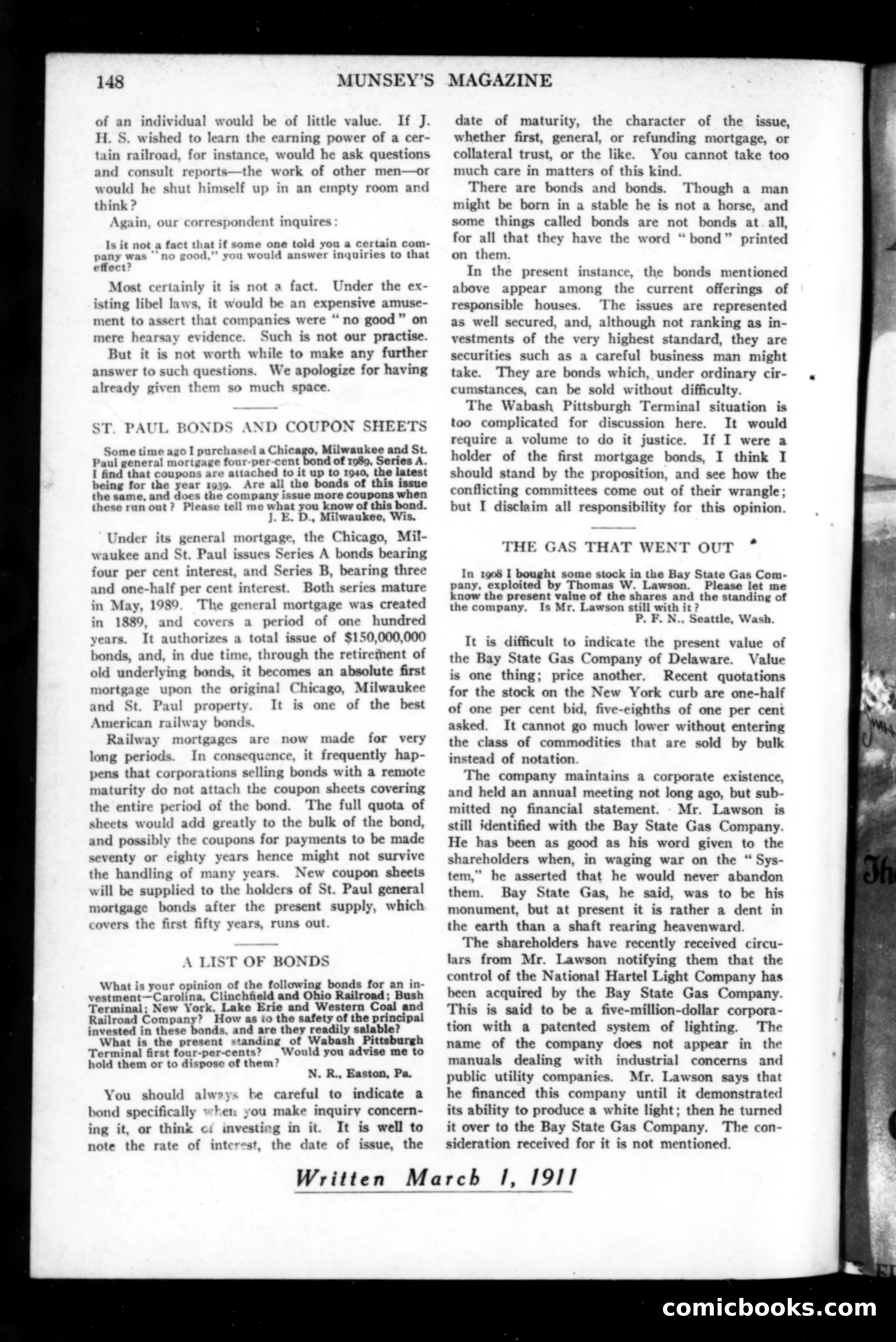 Munsey's Magazine, April 1911 — page 150 of 150