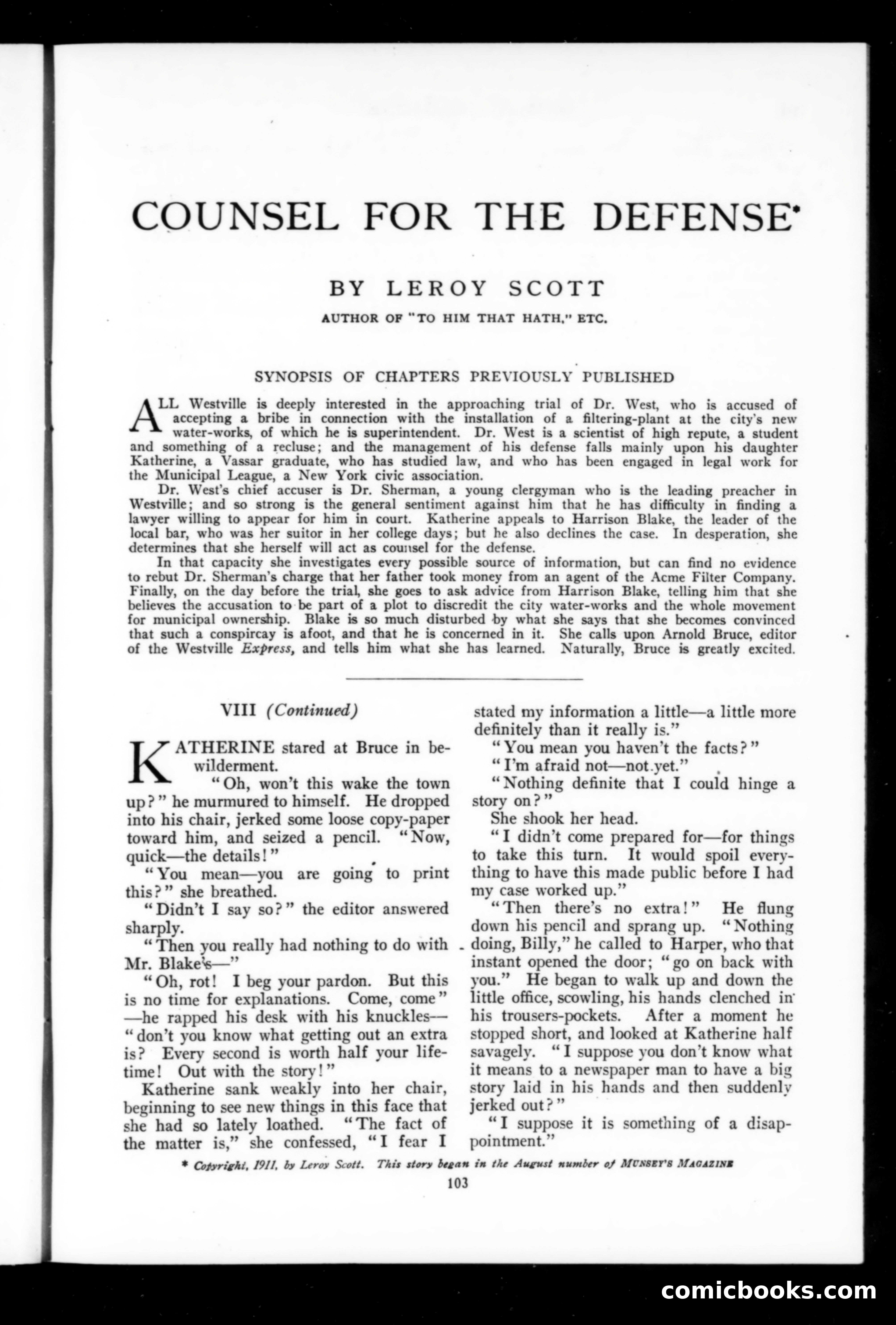 Munsey's Magazine, October 1911 — page 101 of 154