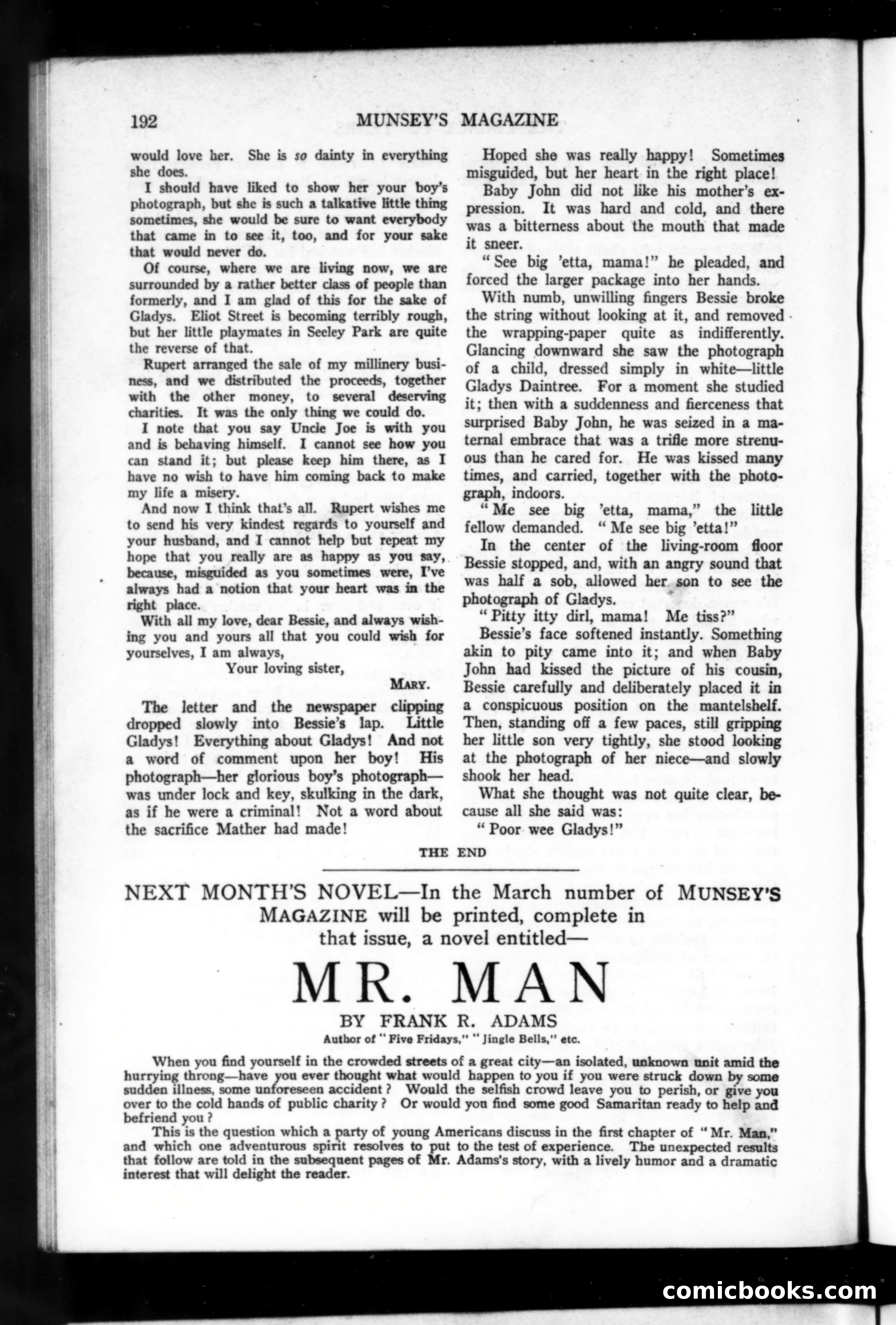 Munsey's Magazine, February 1916 — page 192 of 192