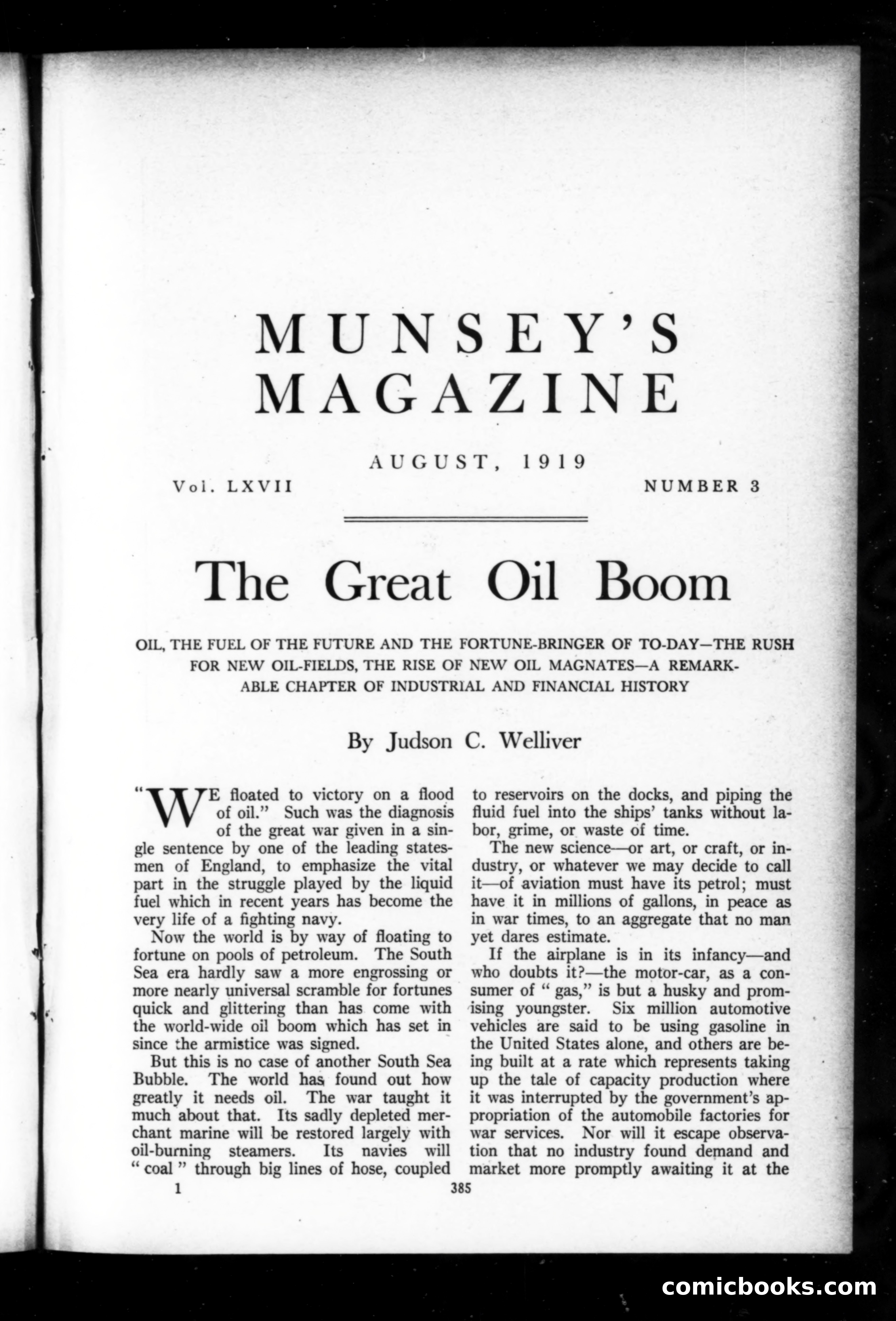Munsey's Magazine, August 1919 — page 1 of 192