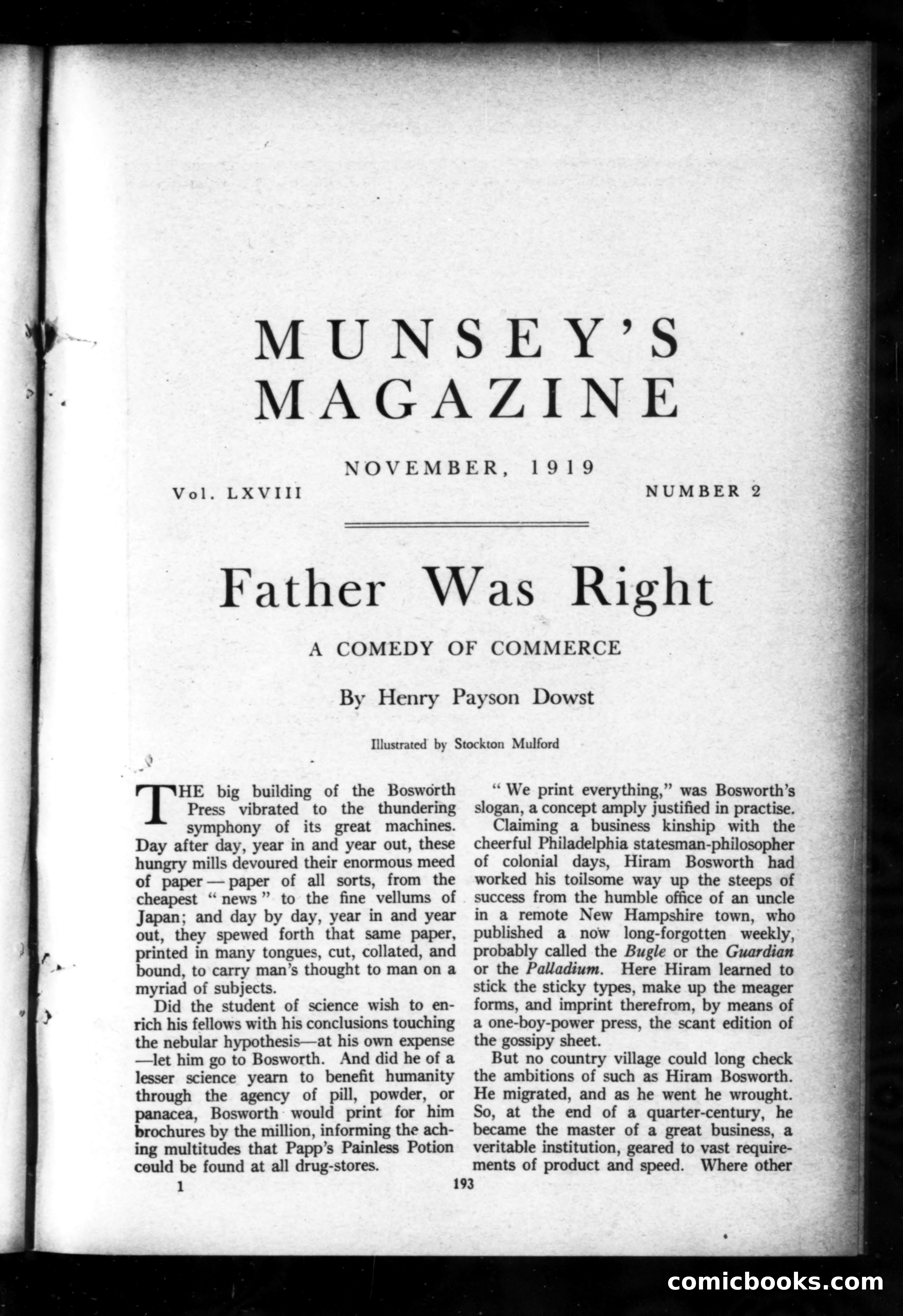 Munsey's Magazine, November 1919 — page 1 of 192
