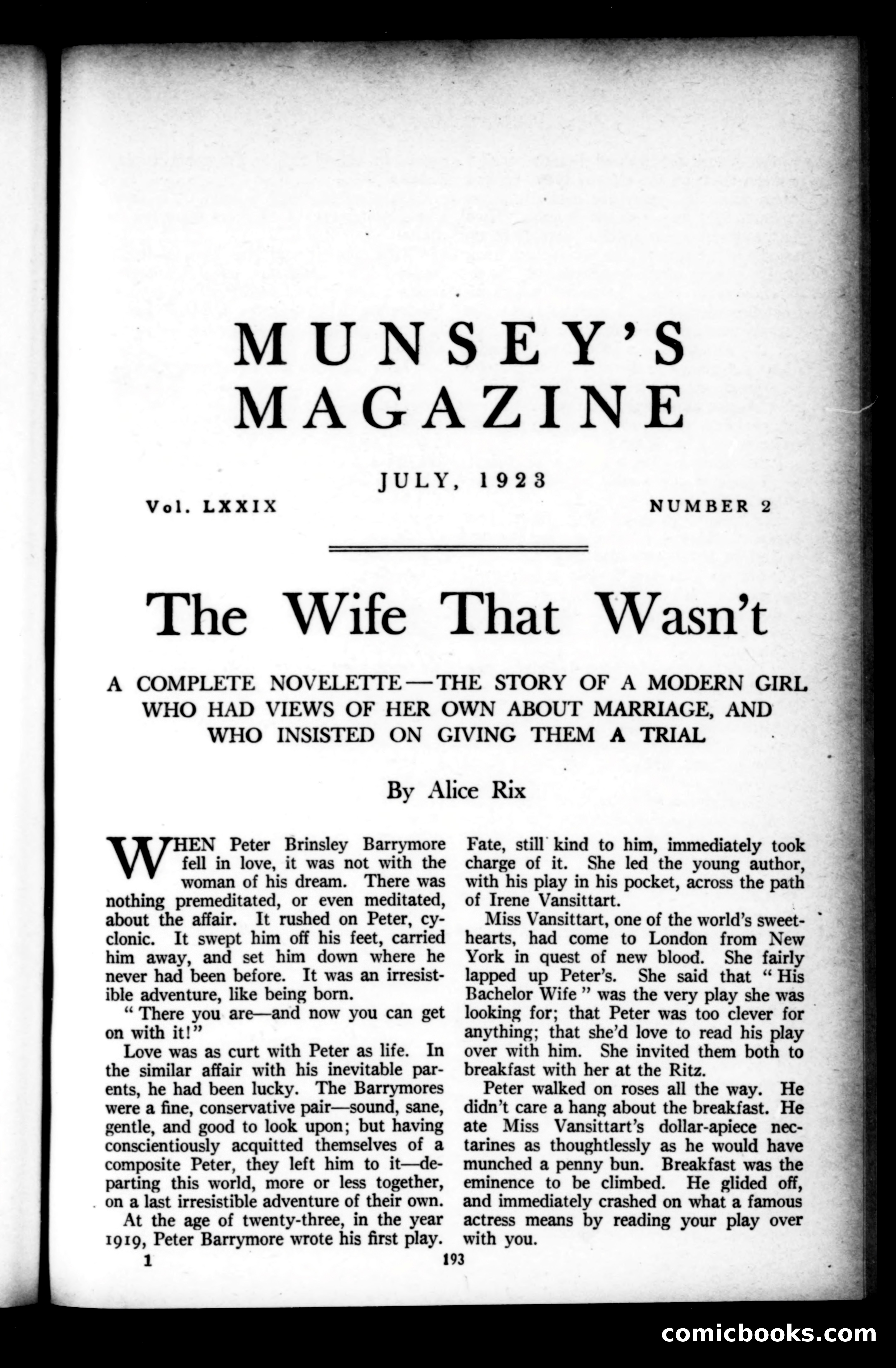 Munsey's Magazine, July 1923 — page 1 of 192