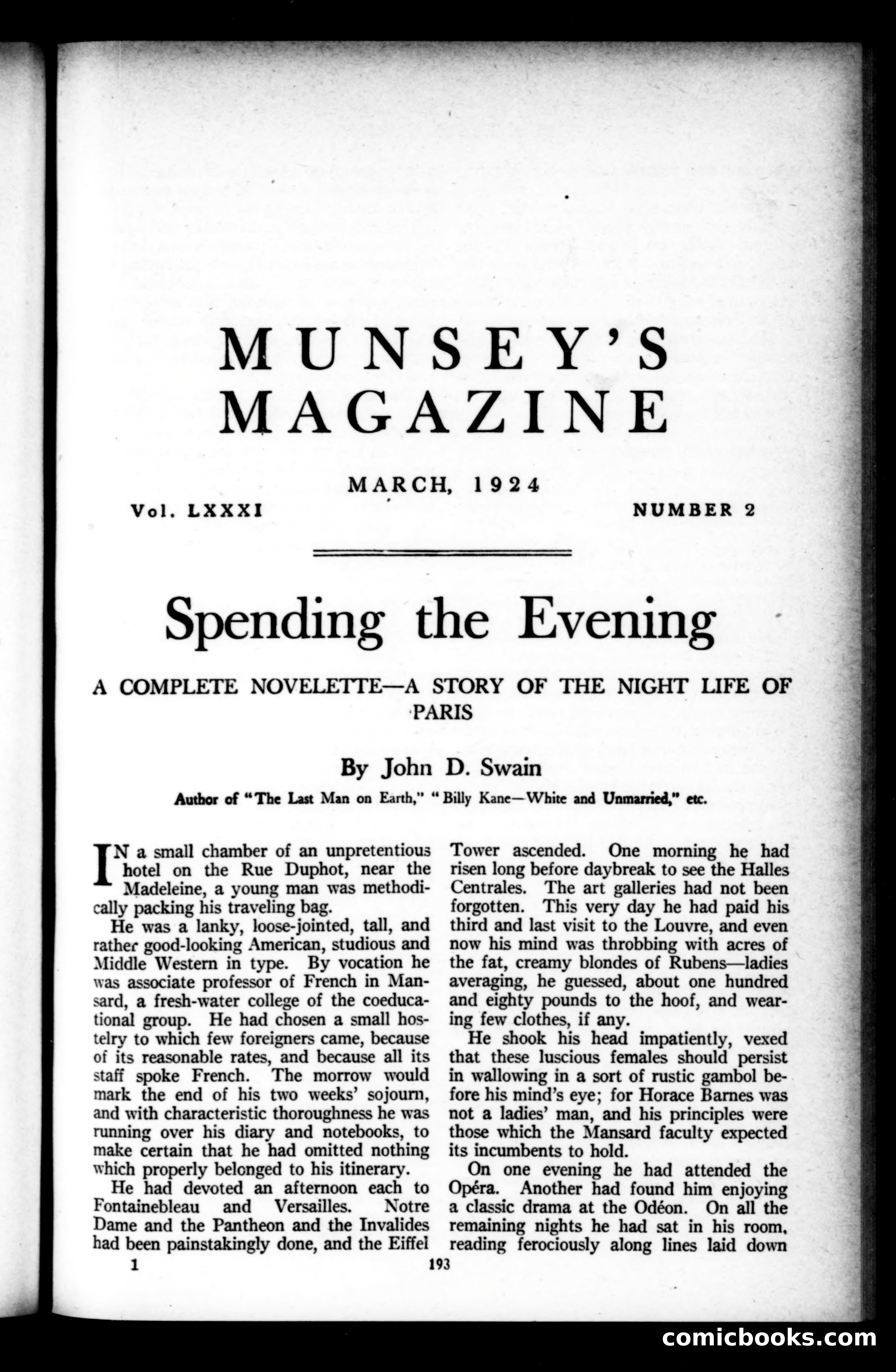 Munsey's Magazine, March 1924 — page 1 of 192