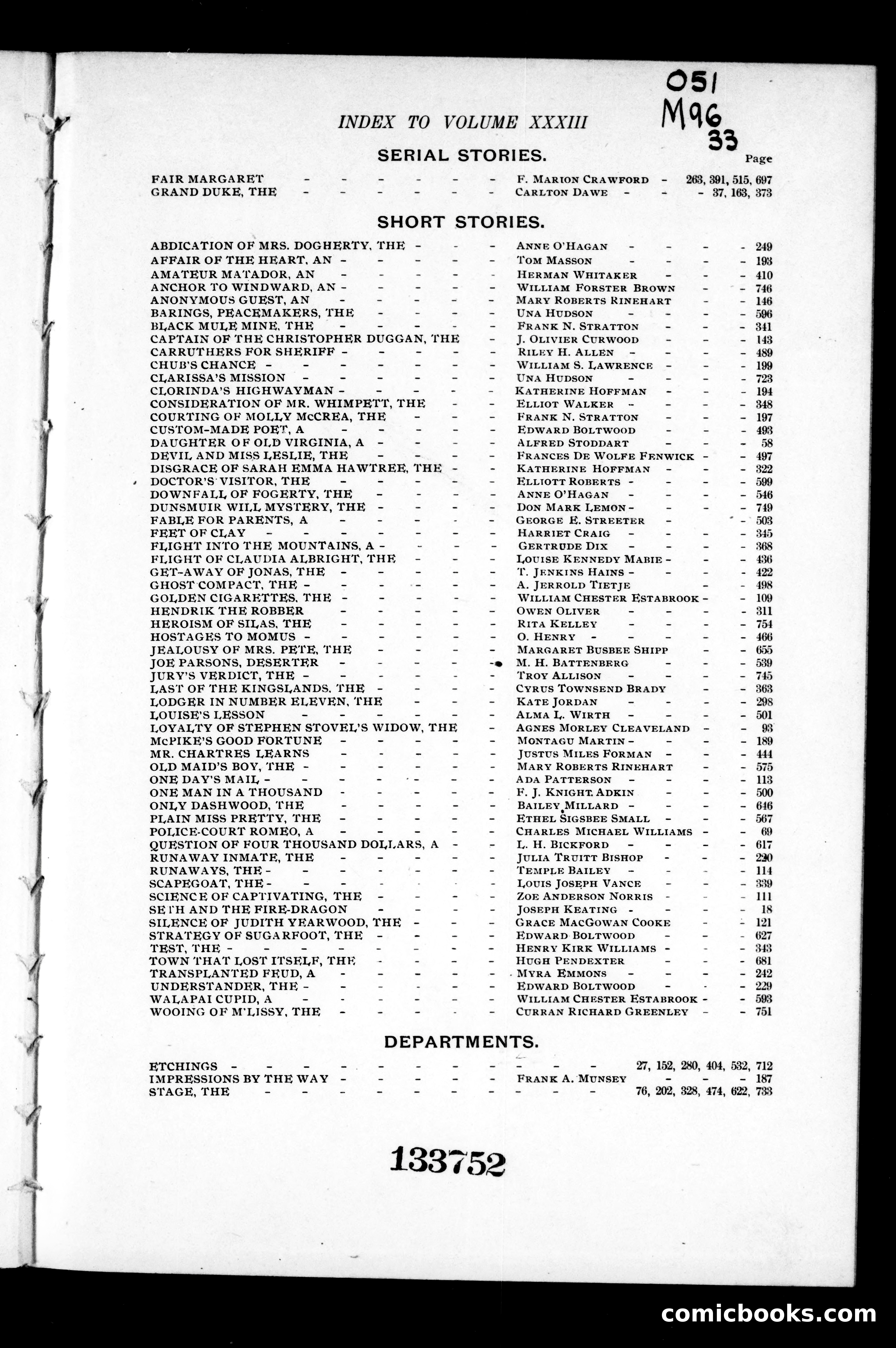 Munsey's Magazine, Volume XXXIII (1905) — page 1 of 1