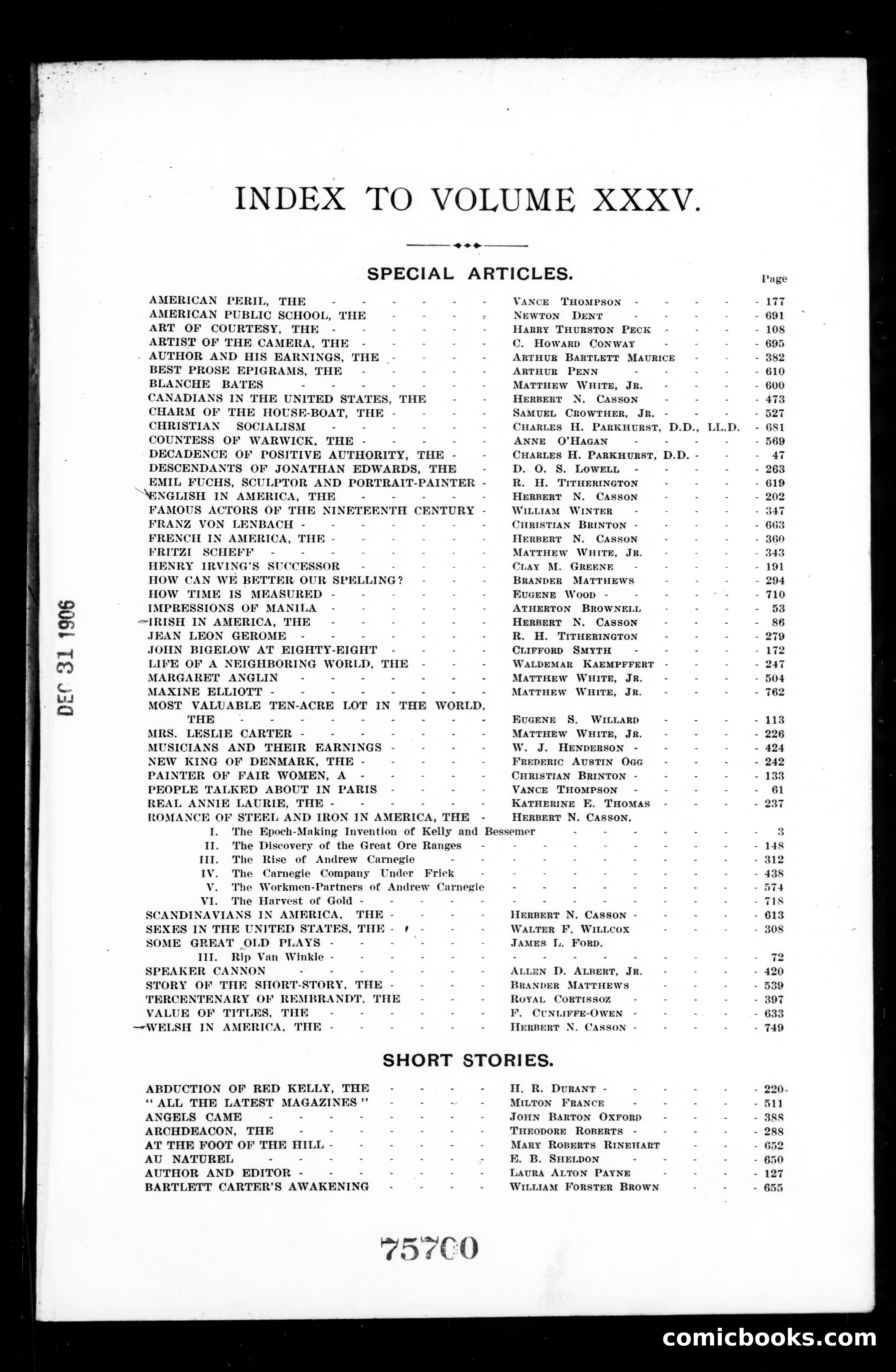 Munsey's Magazine, Volume XXXV (1906) — page 1 of 3