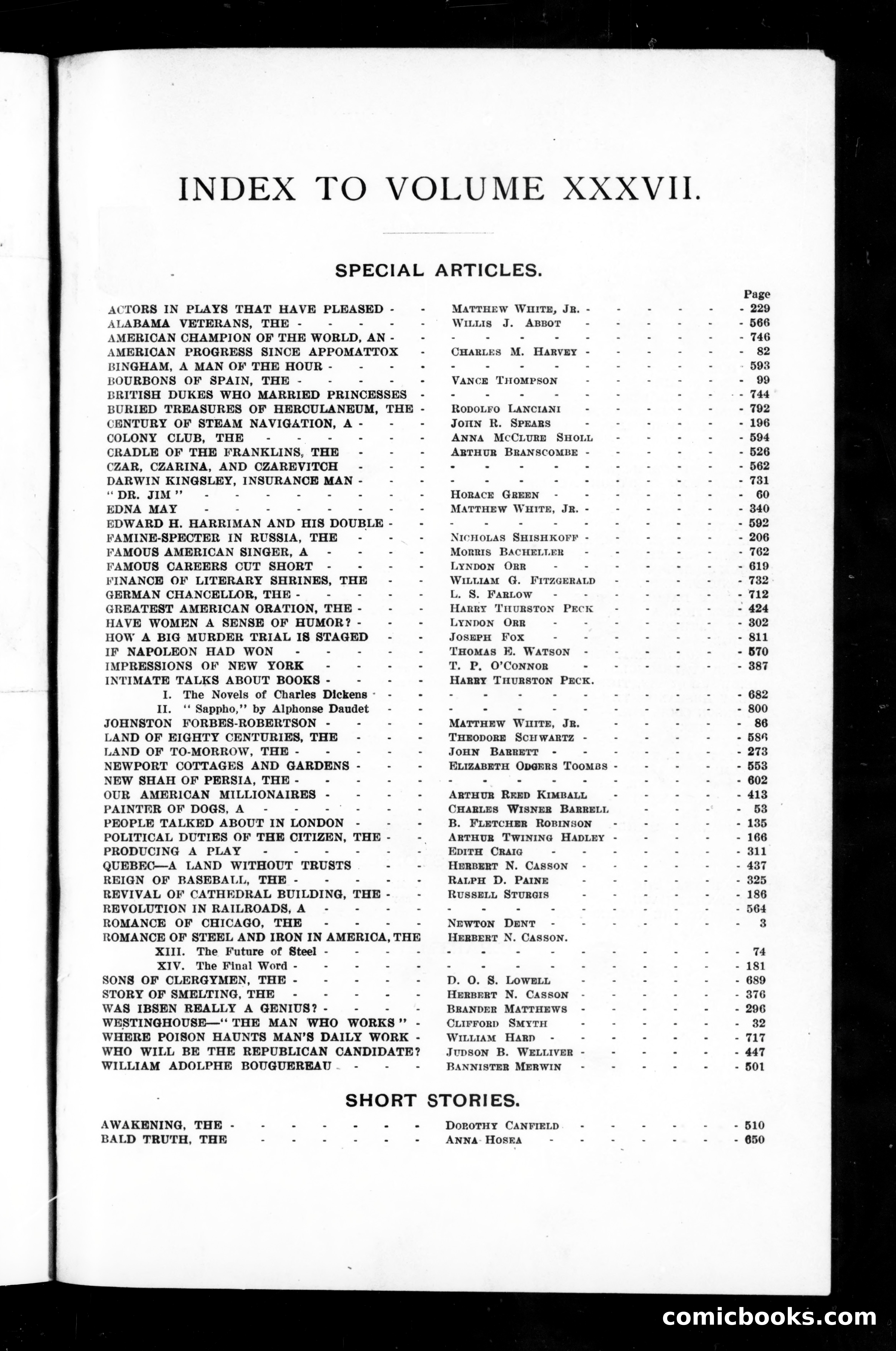 Munsey's Magazine, Volume XXXVII — page 1 of 3