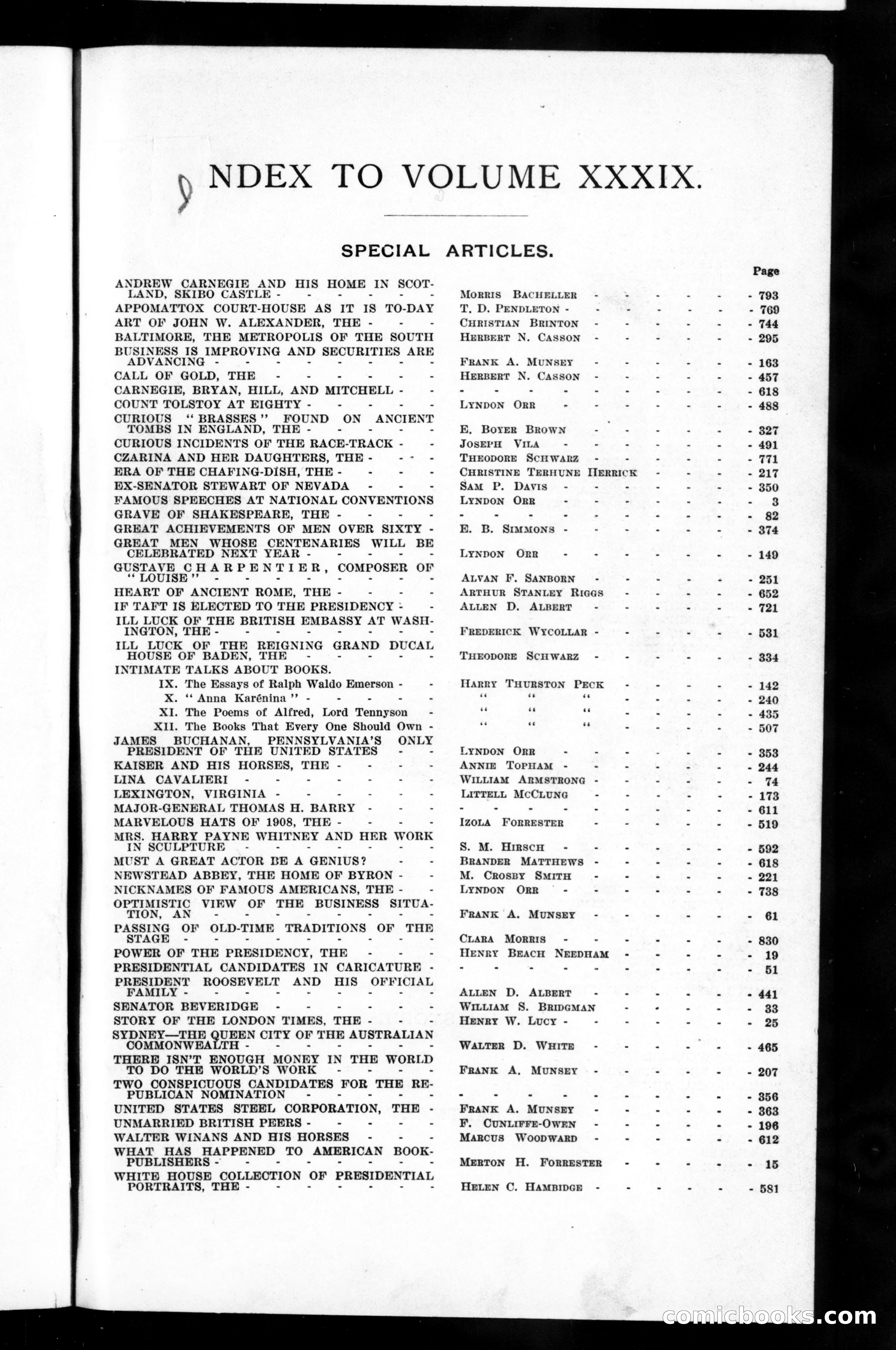 Munsey's Magazine, Volume XXXIX (1908) — page 1 of 3