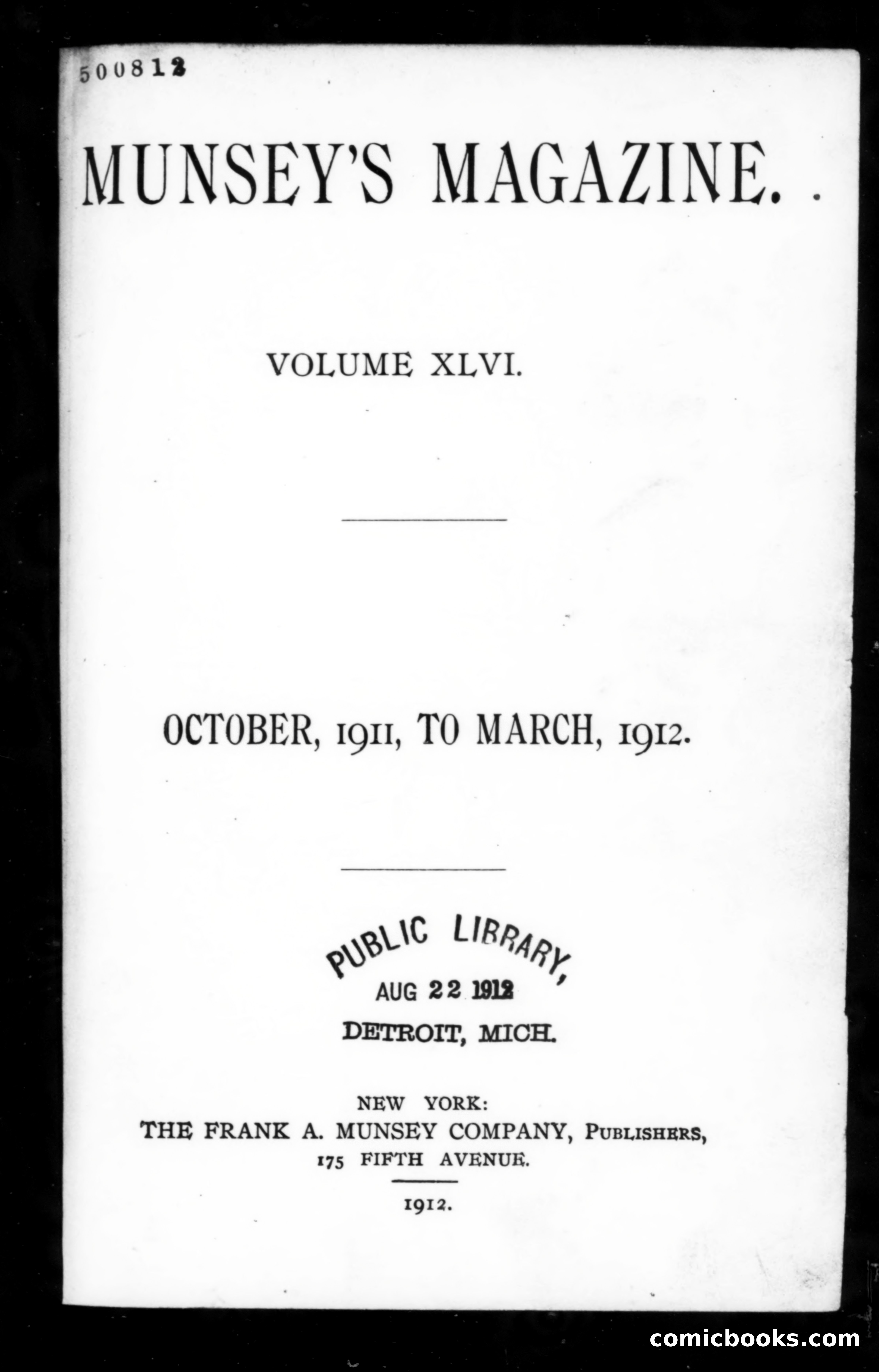 Munsey's Magazine, Volume XLVI — page 1 of 5