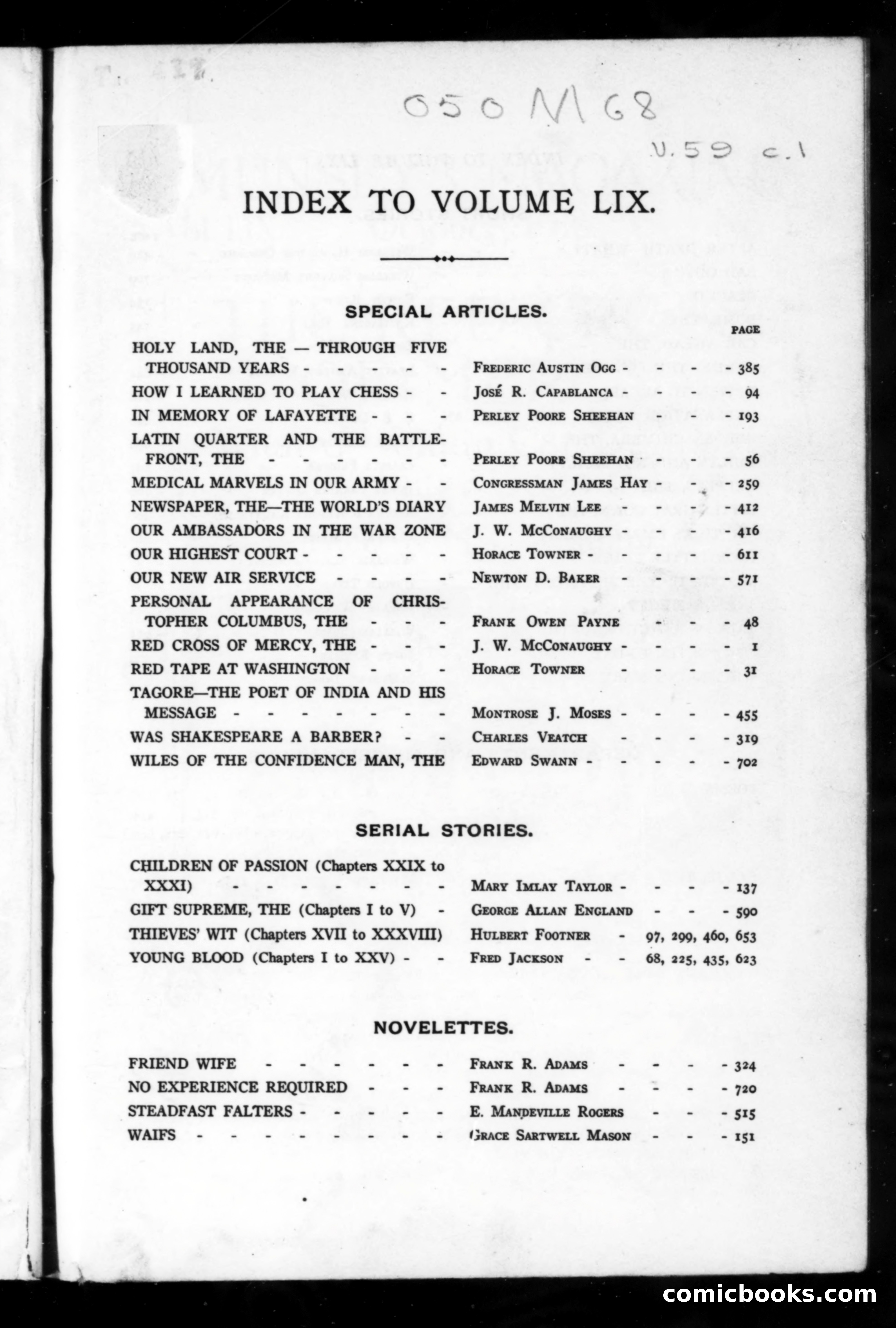 Munsey's Magazine, Volume LIX — page 3 of 5