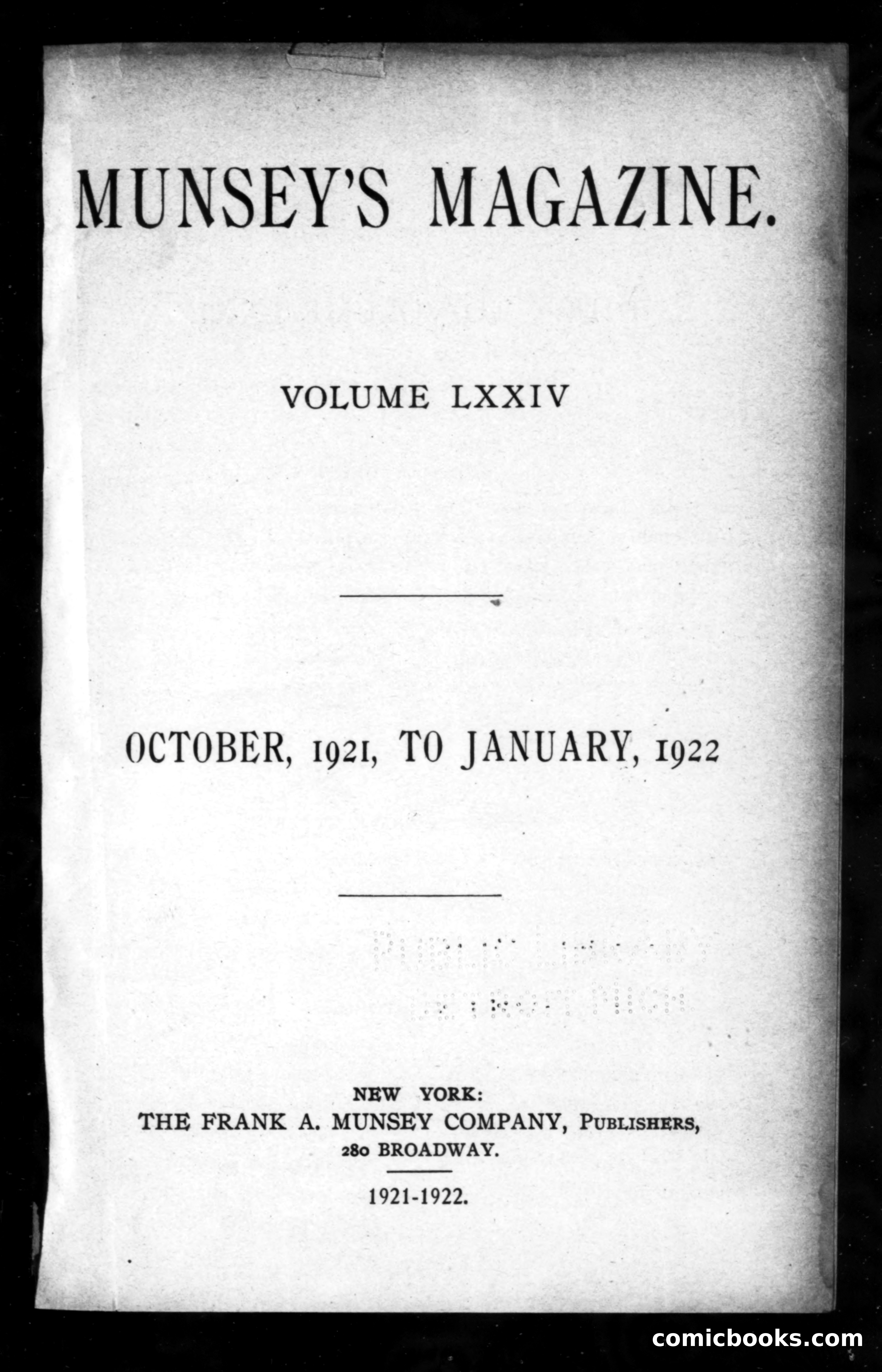 Munsey's Magazine, Volume LXXIV — page 1 of 5