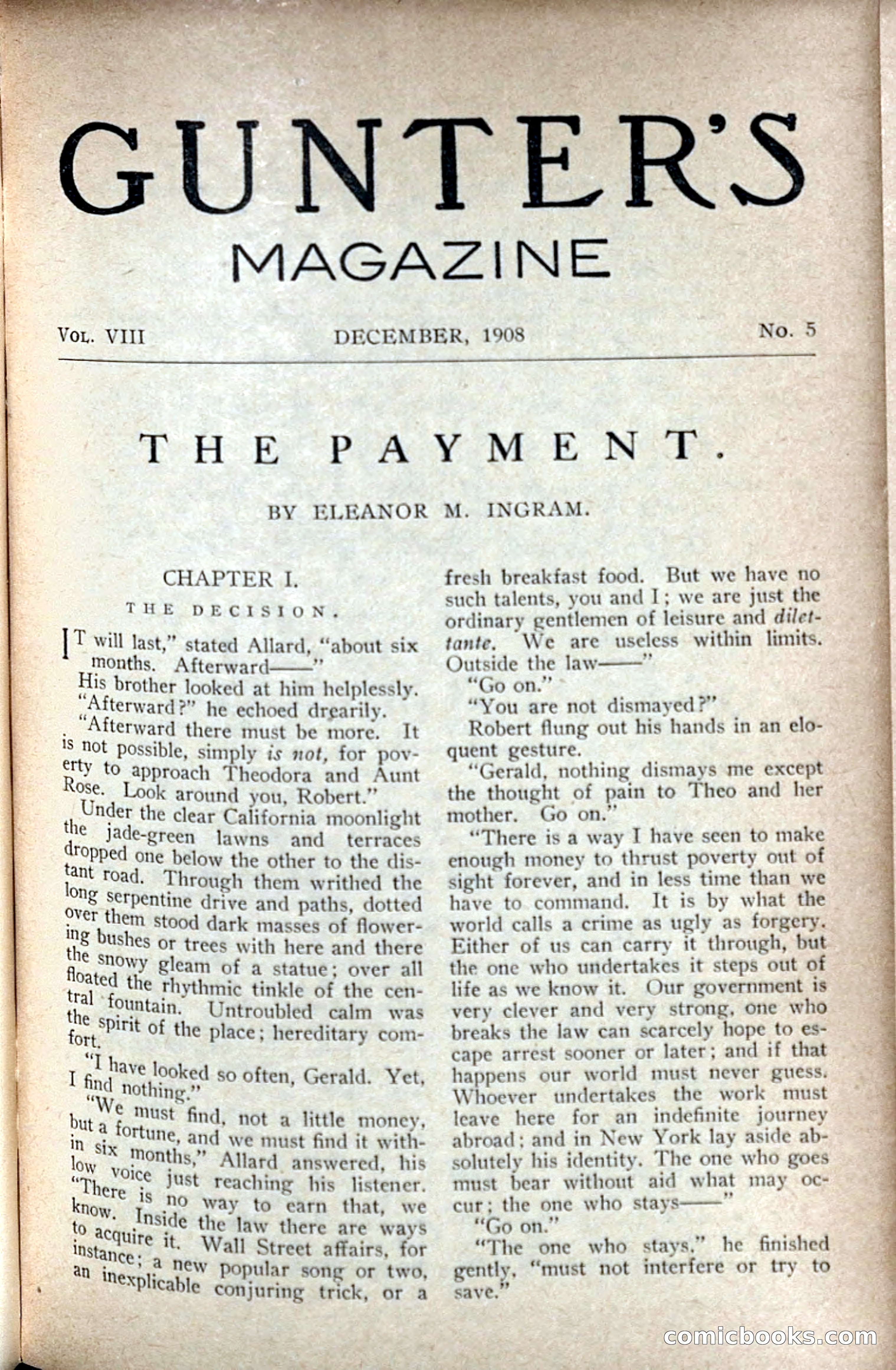 Gunter's Magazine, Vol. VIII, No. 5 — page 1 of 33