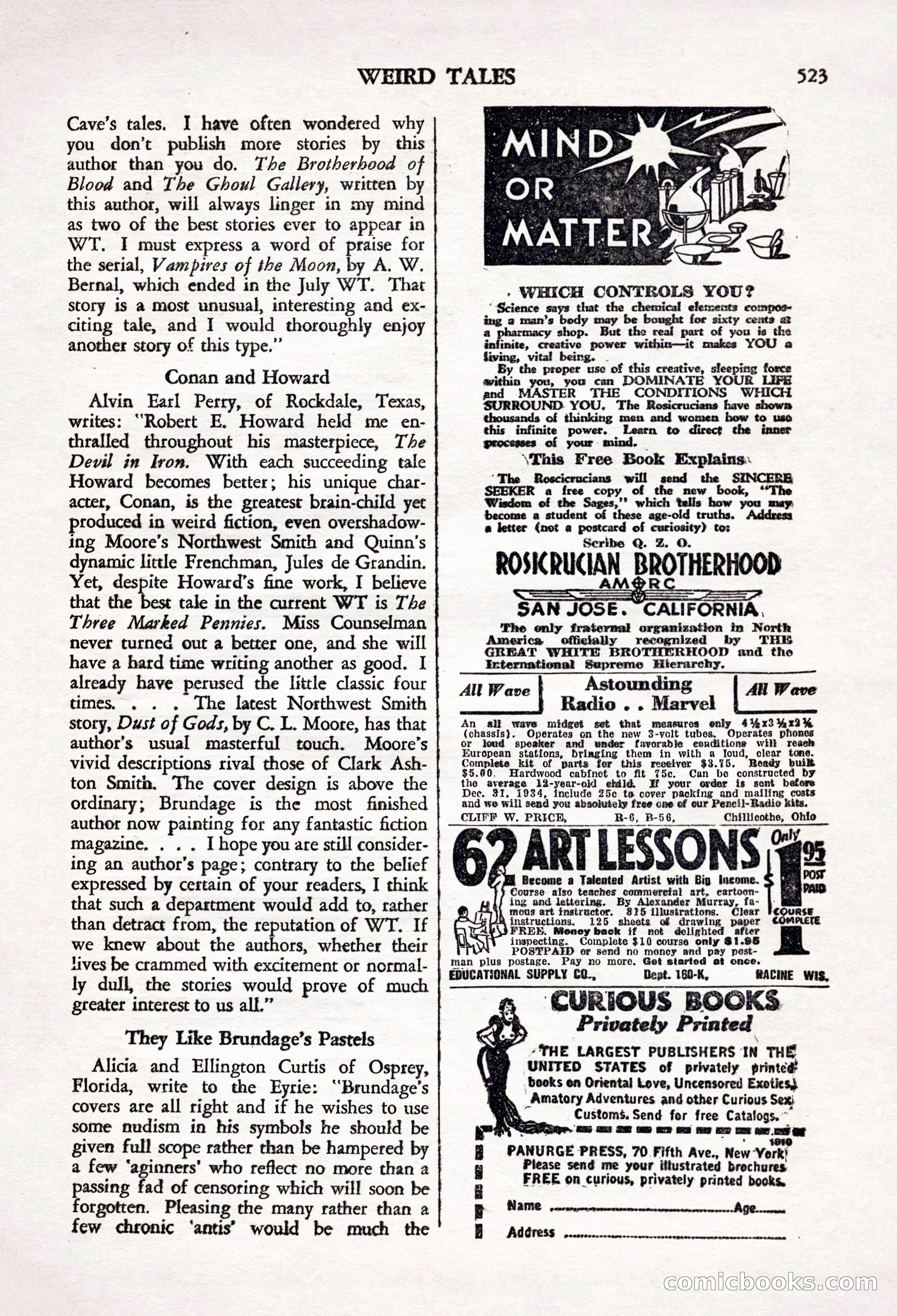 Weird Tales, Vol. 24, No. 4 — page 125 of 132